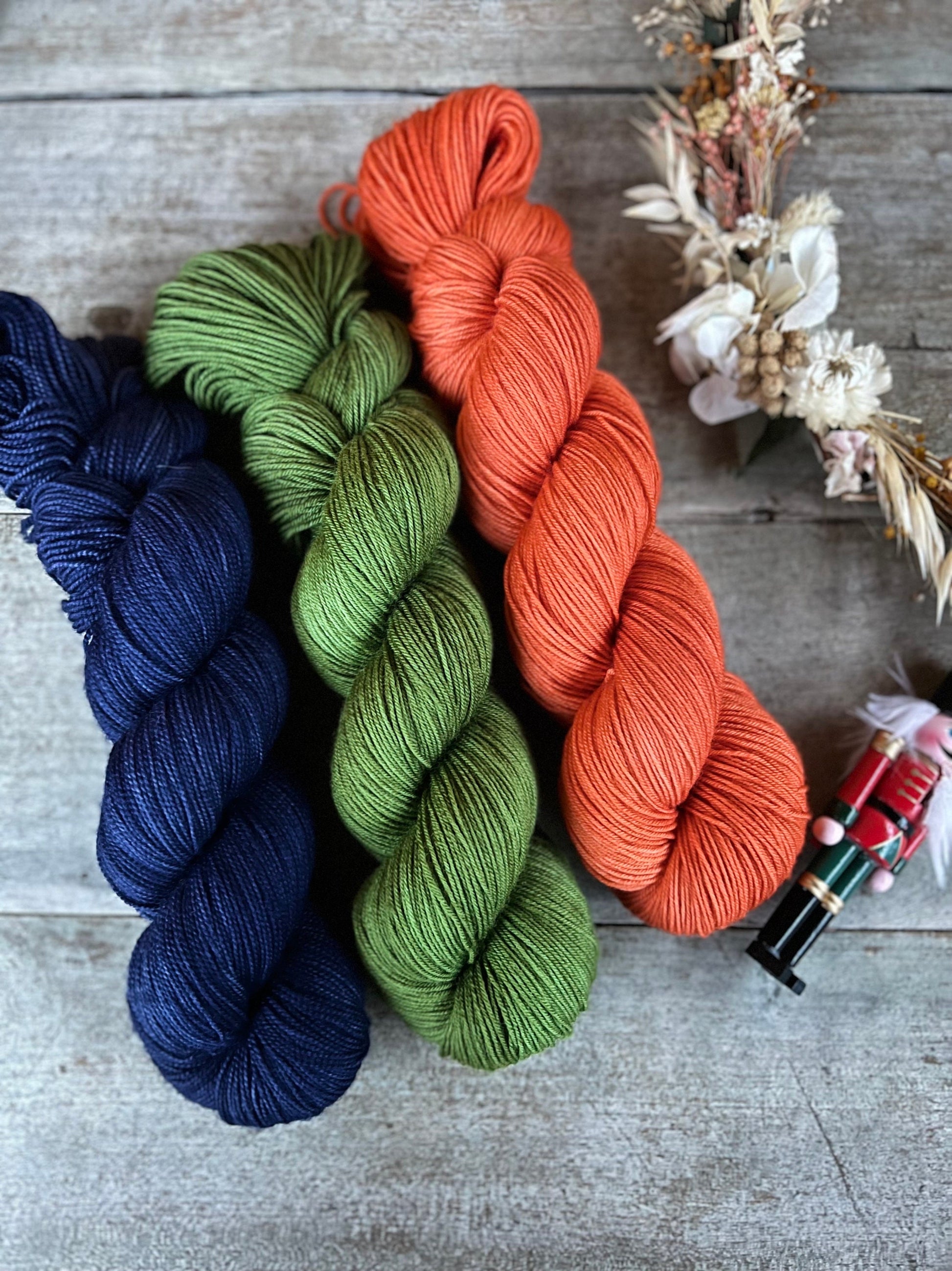 Laine teinte à la main Clémentine Fingering Mérinos ou Mérinos nylon ou DK Mérinos ou Lace Mohair et soie
