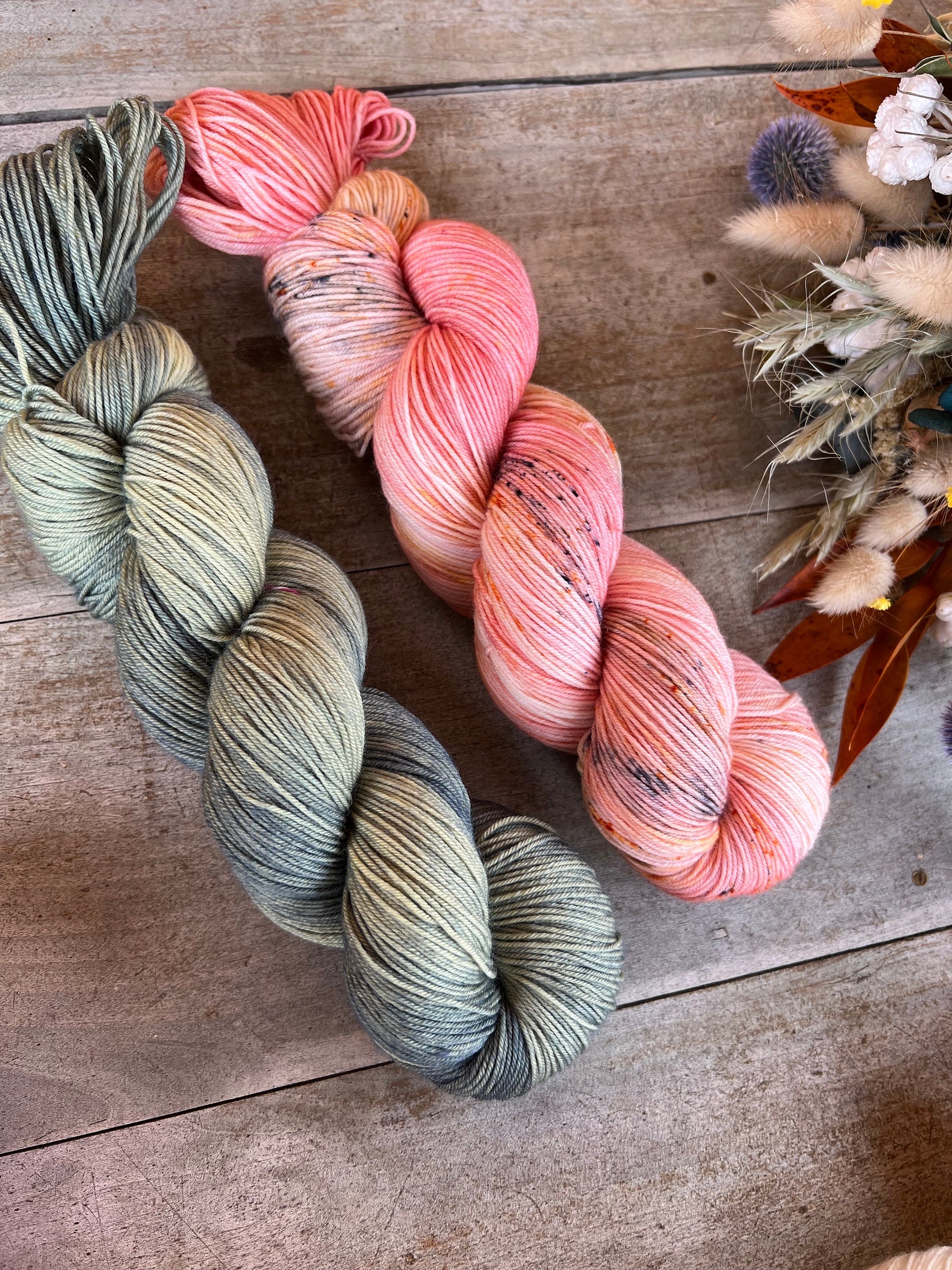 Laine teinte à la main Émeraude Fingering Mérinos ou Mérinos nylon ou DK Mérinos ou Lace Mohair et soie
