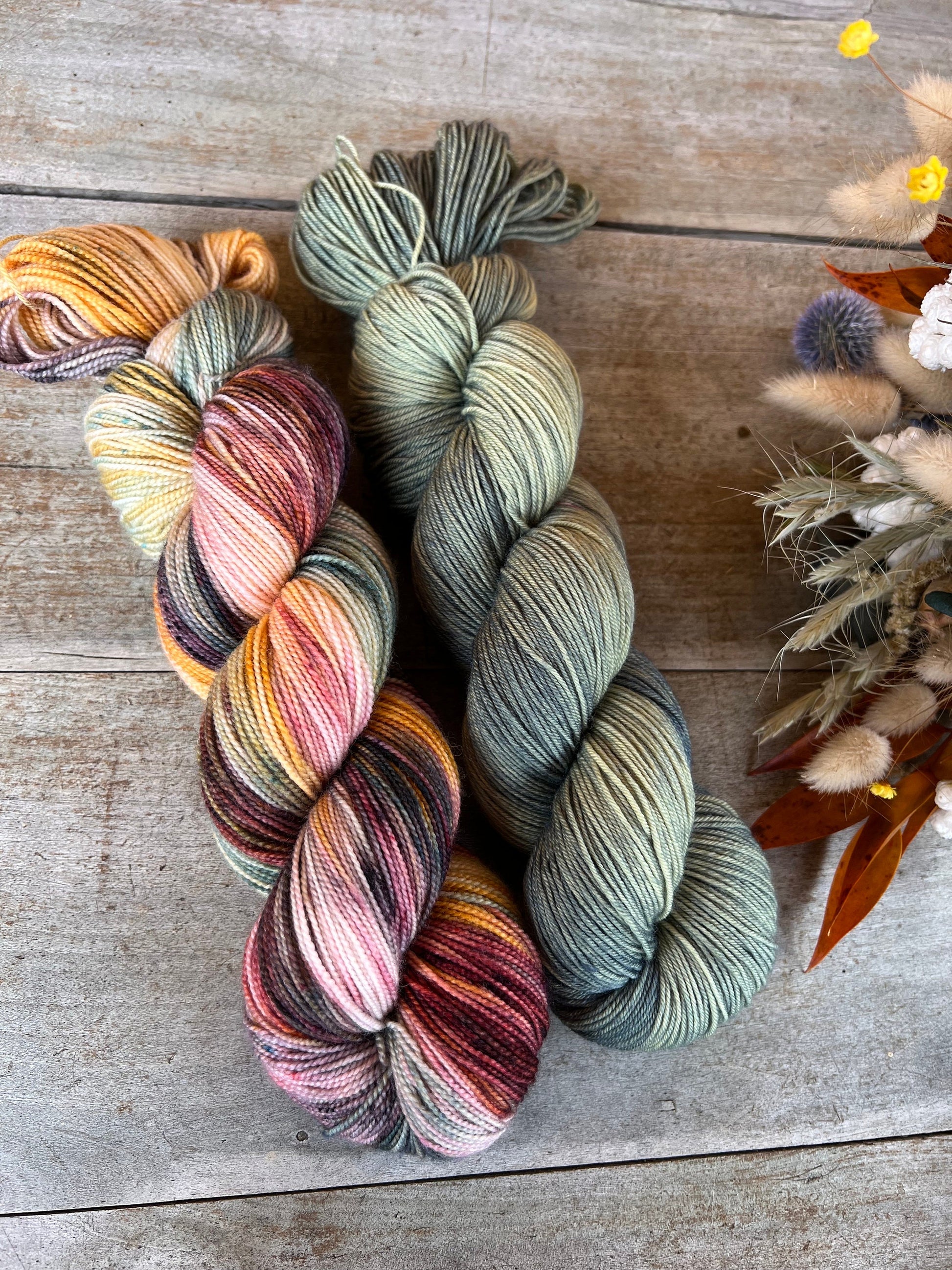 Laine teinte à la main Émeraude Fingering Mérinos ou Mérinos nylon ou DK Mérinos ou Lace Mohair et soie