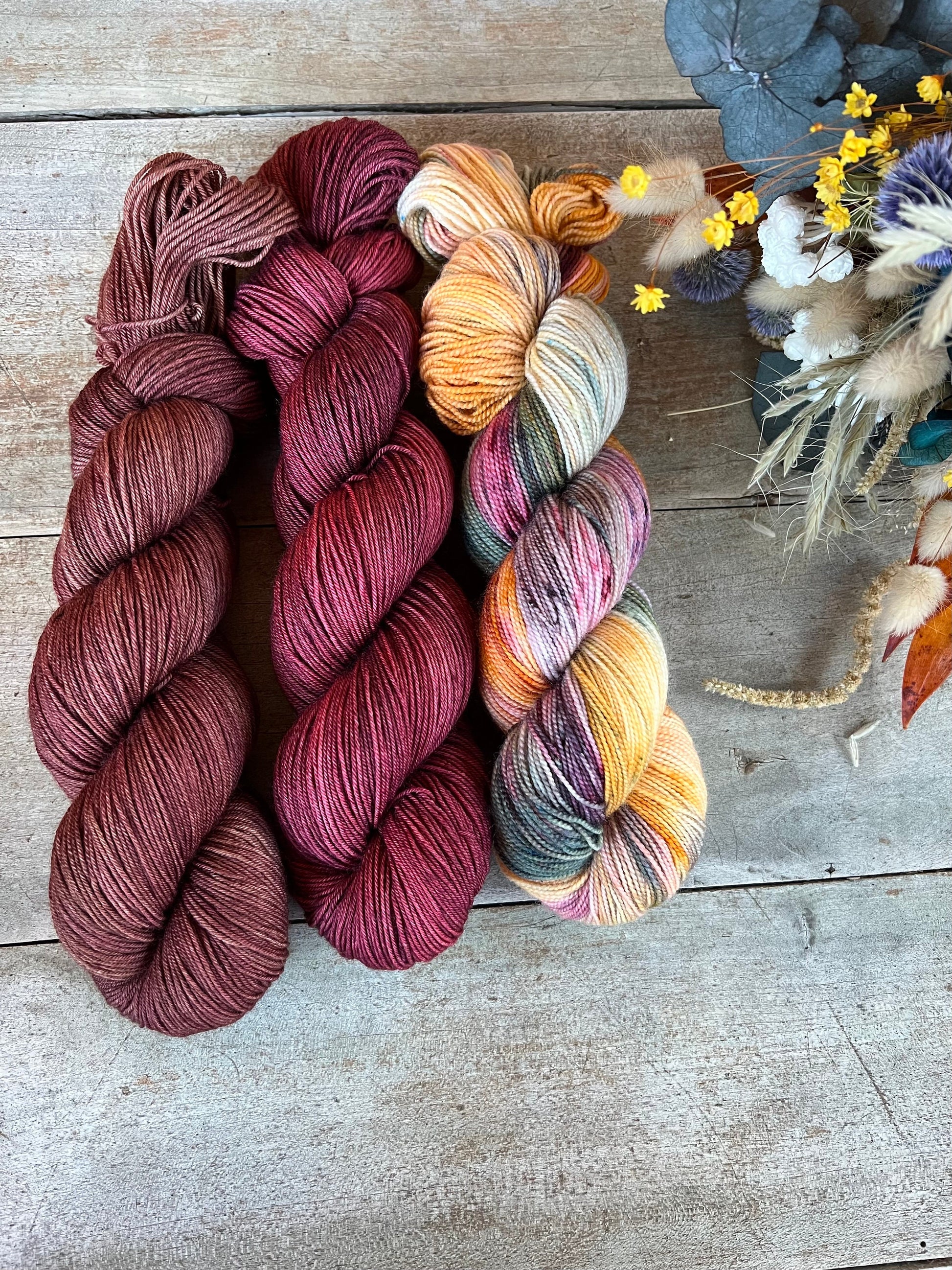 Laine teinte à la main Mahori Fingering Mérinos ou Mérinos nylon ou DK Mérinos ou Lace Mohair et soie