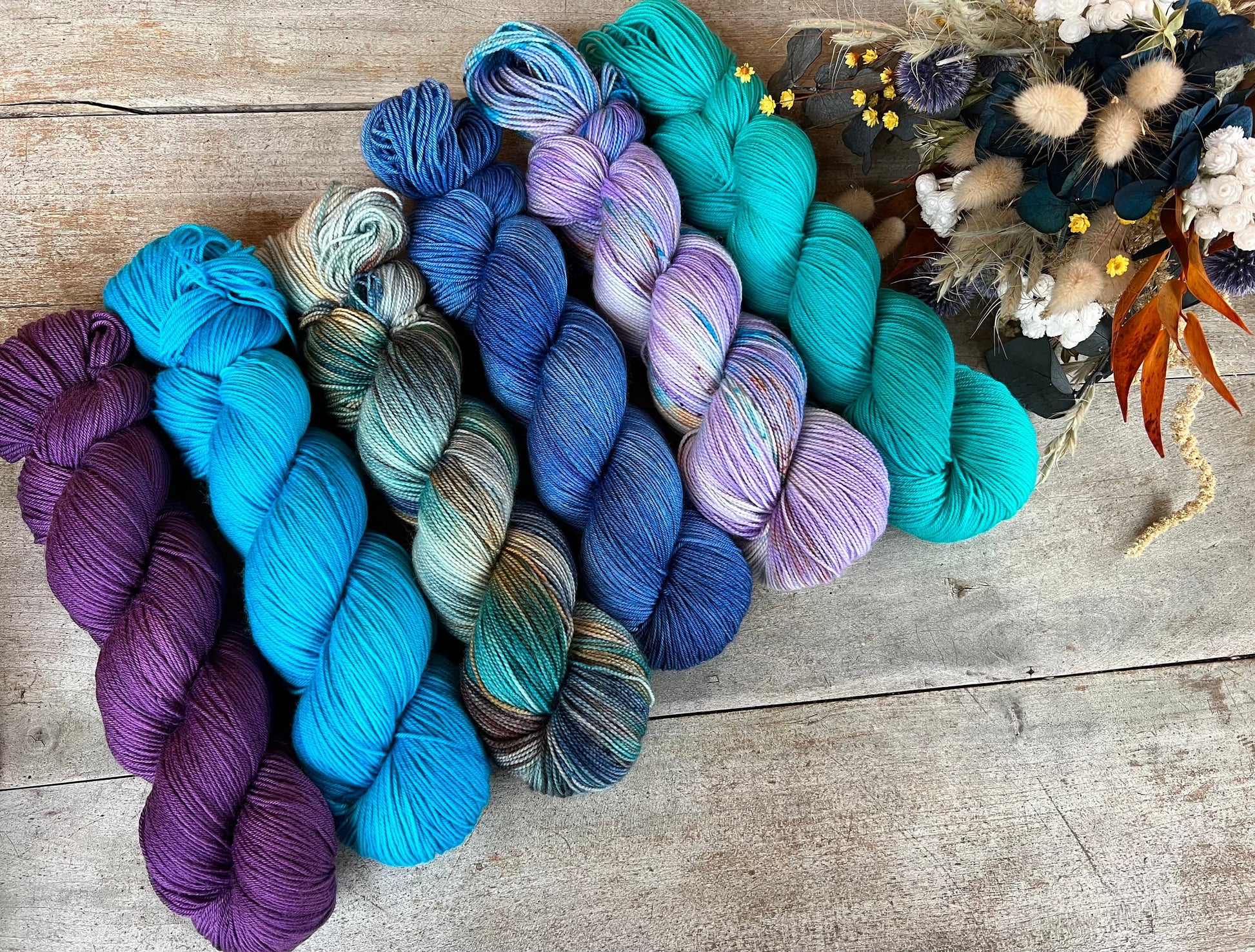Laine teinte à la main Lucie Fingering Mérinos ou Mérinos nylon ou DK Mérinos ou Lace Mohair et soie