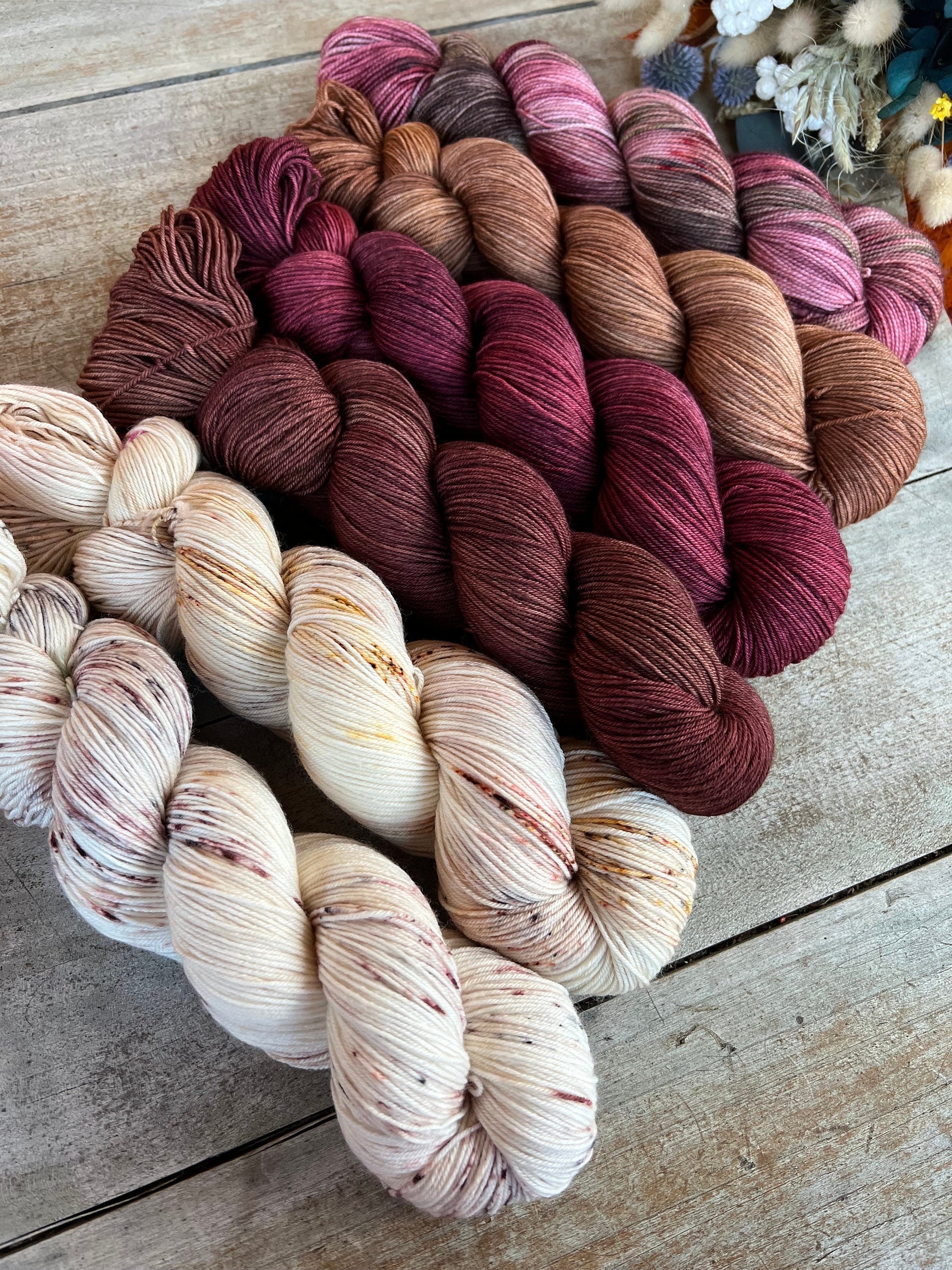 Laine teinte à la main Mahori Fingering Mérinos ou Mérinos nylon ou DK Mérinos ou Lace Mohair et soie