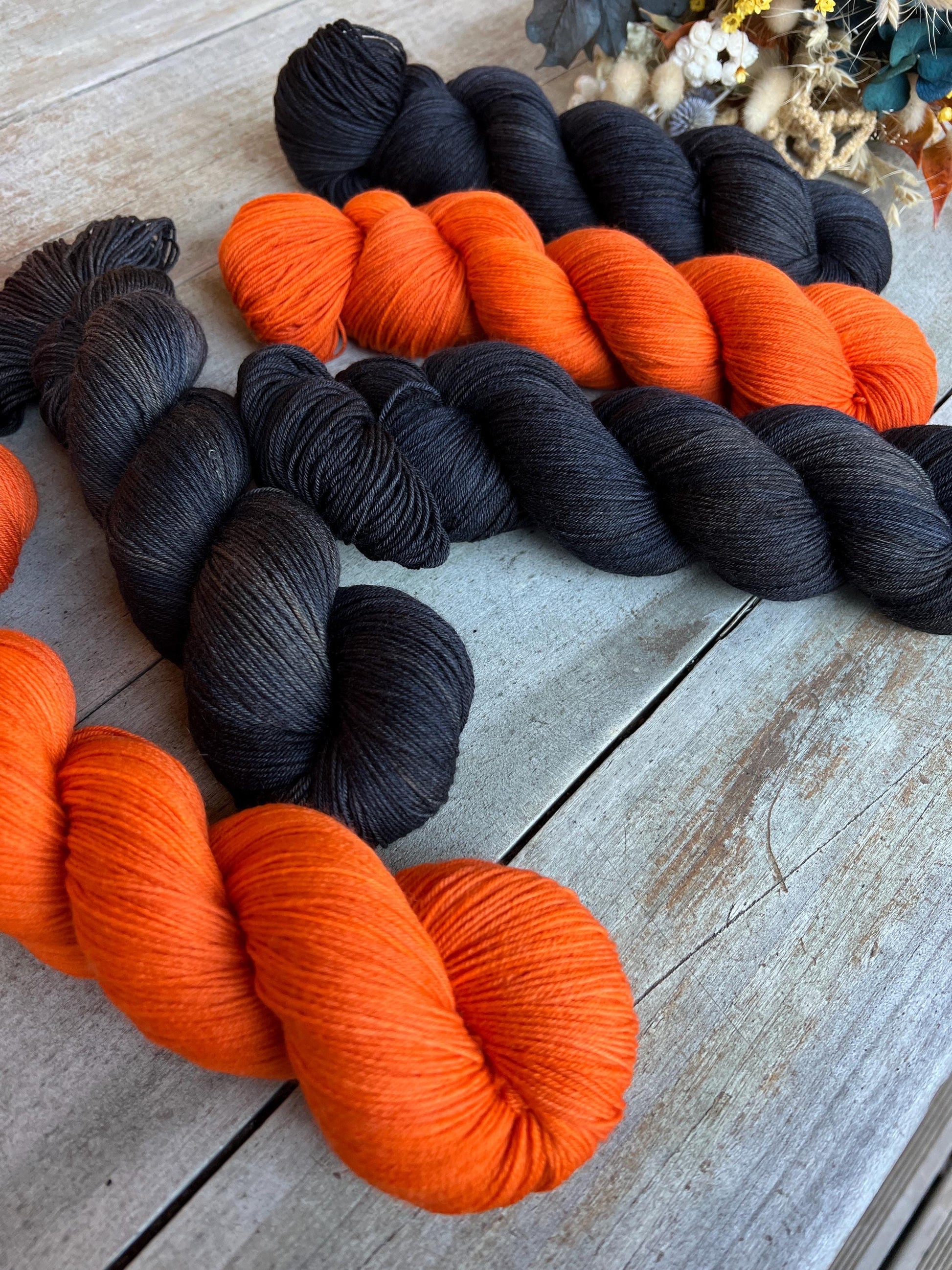 Laine teinte à la main Clémentine Fingering Mérinos ou Mérinos nylon ou DK Mérinos ou Lace Mohair et soie