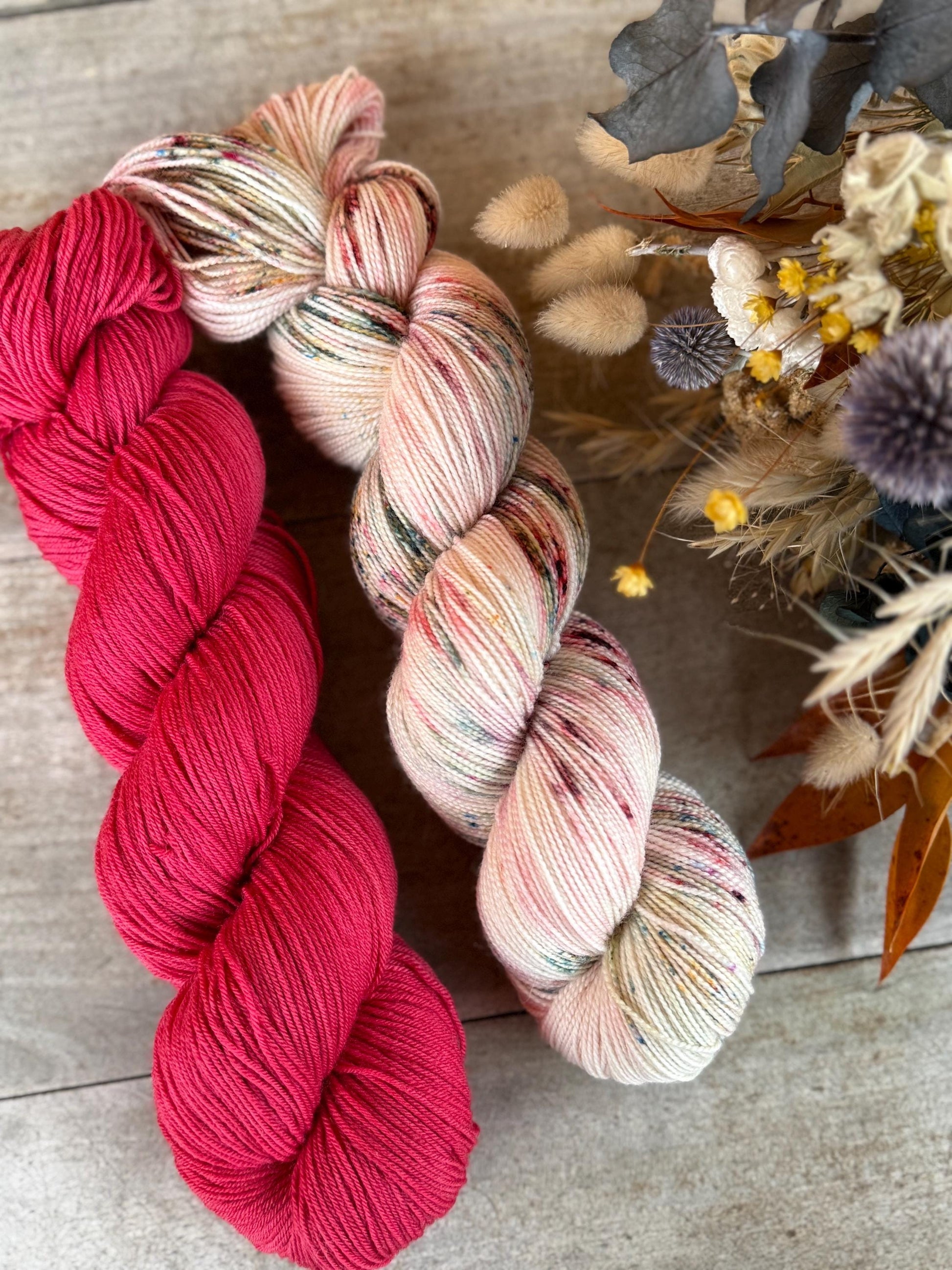 Laine teinte à la main coloris ZORA Fingering Mérinos ou Mérinos nylon ou Dk Mérinos ou Lace Mohair et soie