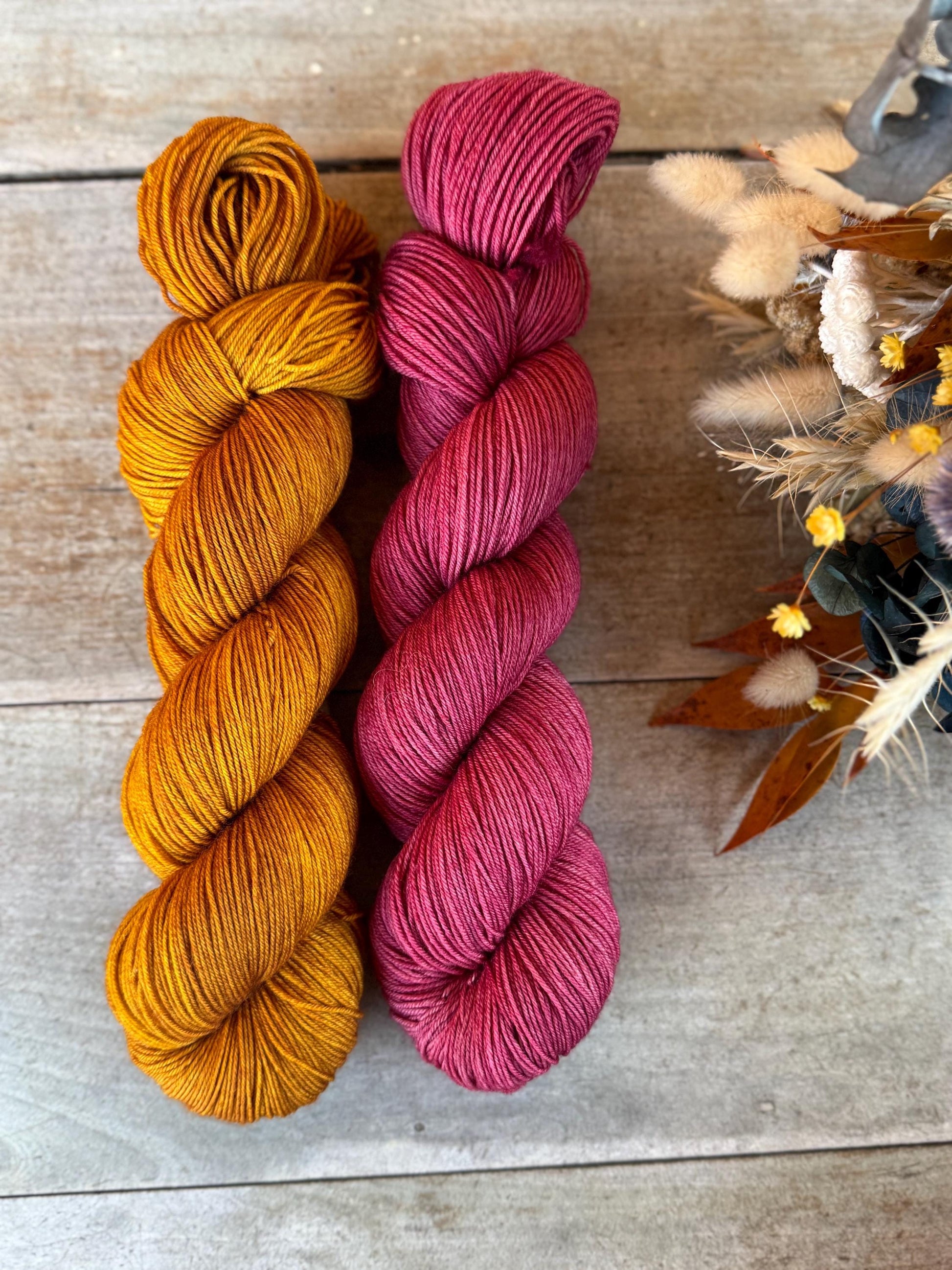 Laine teinte à la main Zoé  Fingering Mérinos ou Mérinos nylon ou DK Mérinos ou Lace Mohair et soie