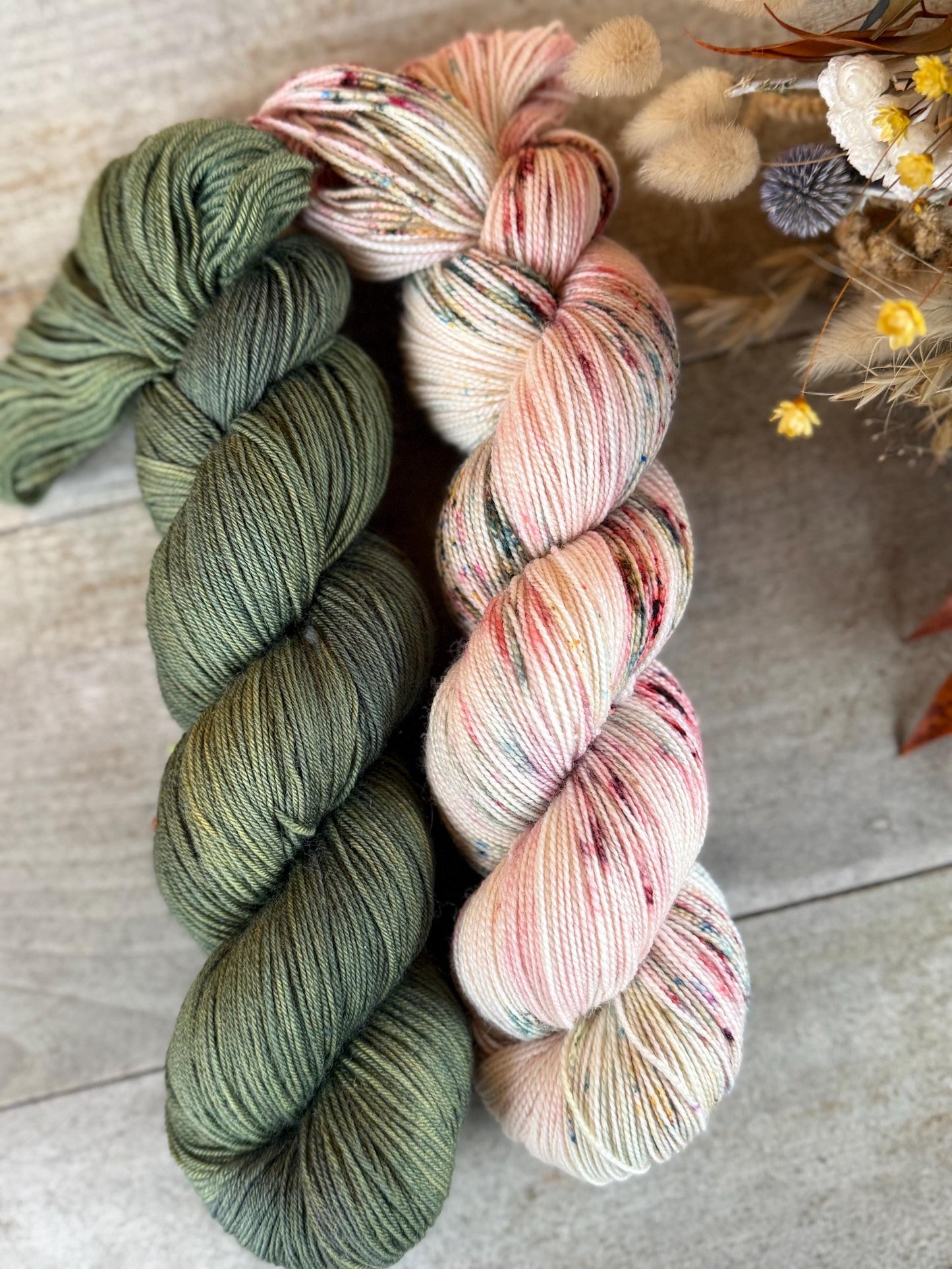 Laine teinte à la main coloris ZORA Fingering Mérinos ou Mérinos nylon ou Dk Mérinos ou Lace Mohair et soie