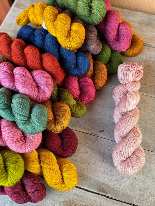 Laine teinte à la main Samson Fingering Mérinos ou Mérinos nylon ou DK Mérinos ou Lace Mohair et soie