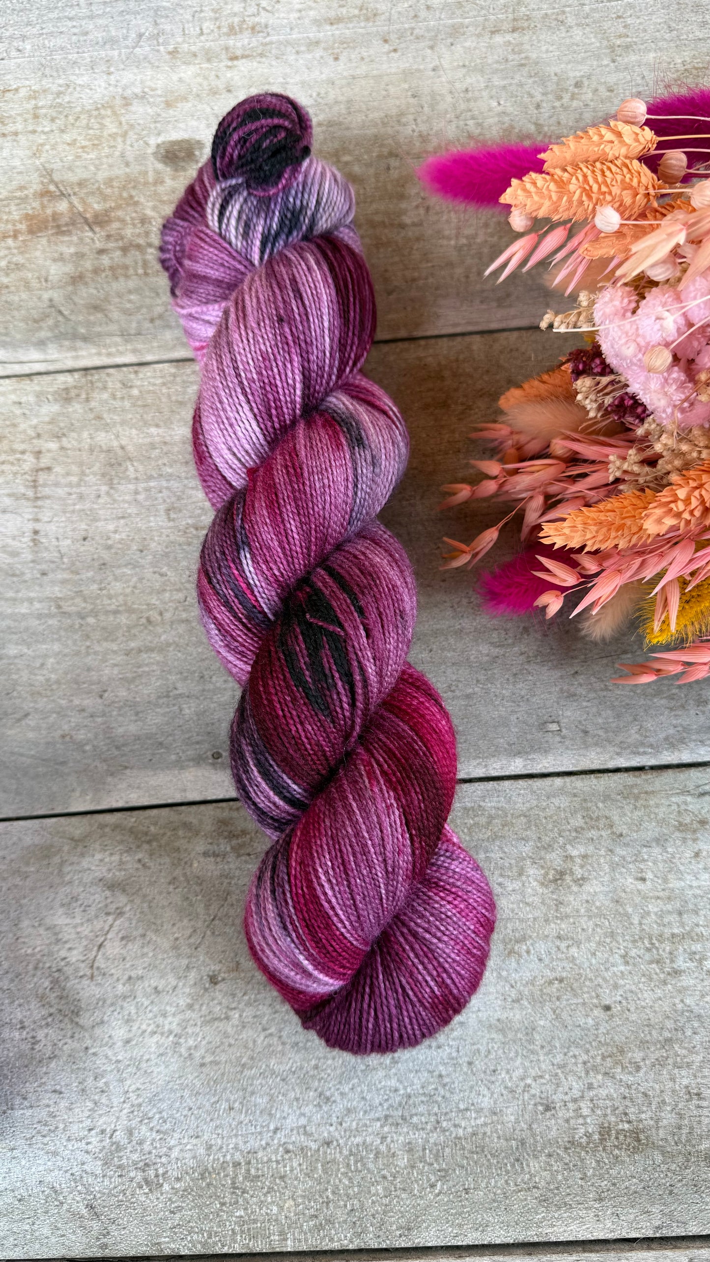 BERTILLE - Laine teinte à la main - Base au choix : Fingering Mérinos avec ou sans nylon / DK Mérinos / Kid Mohair et Soie