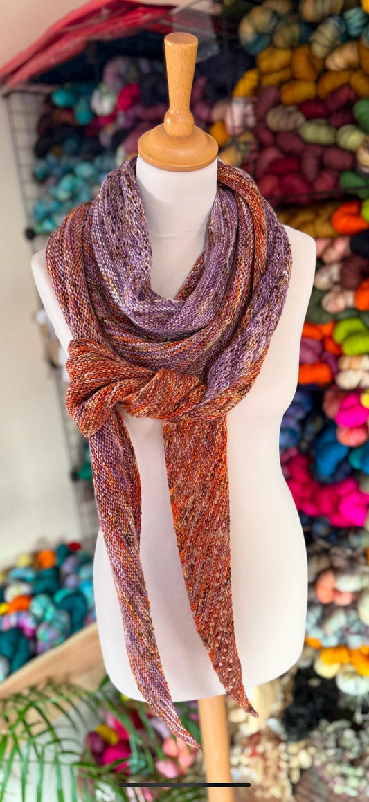 Design du Châle Colchique - Patron modèle de Tricot