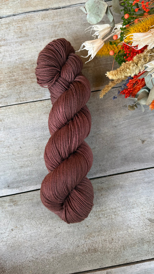 CHOCO - Laine teinte à la main - Base au choix : Fingering Mérinos avec ou sans nylon / DK Mérinos / Kid Mohair et Soie