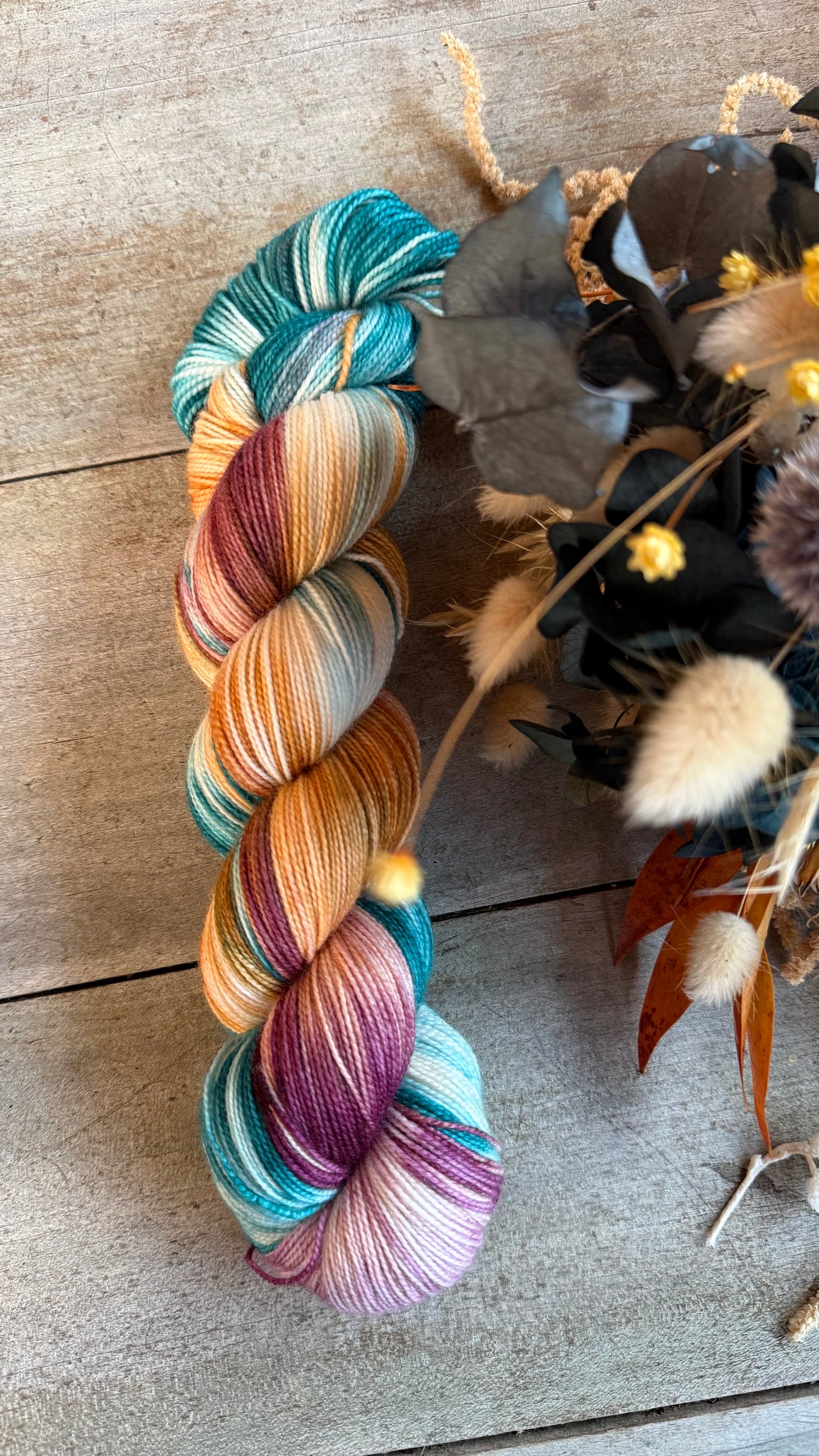 PACIFIQUE - Laine teinte à la main - Fingering Mérinos Nylon superwash