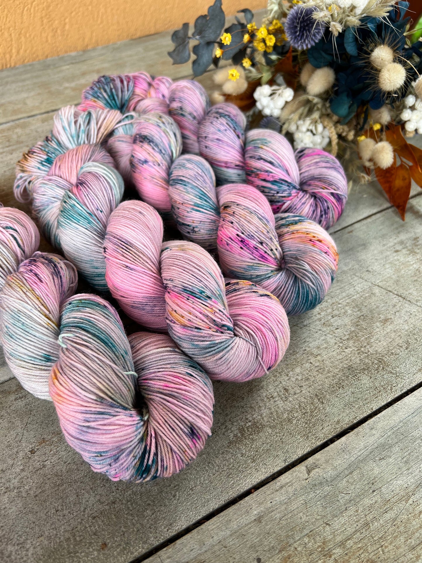 AGLAÉ - Laine teinte à la main - Fingering Mérinos Nylon superwash