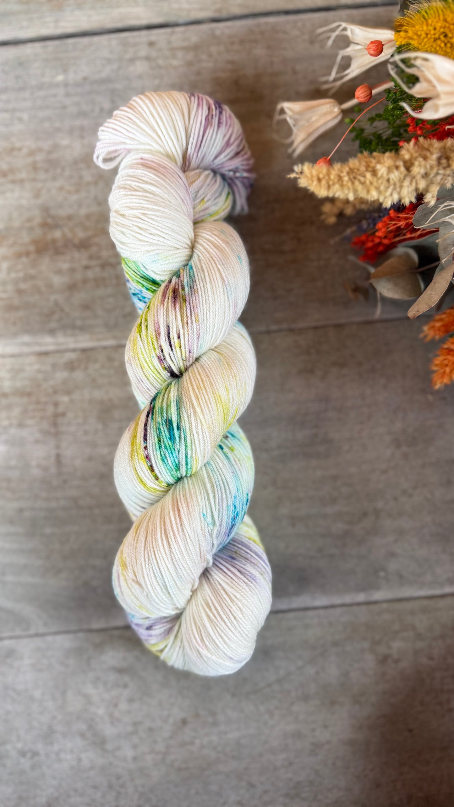 ORCHIDÉE - Laine teinte à la main - Fingering Mérinos Nylon superwash