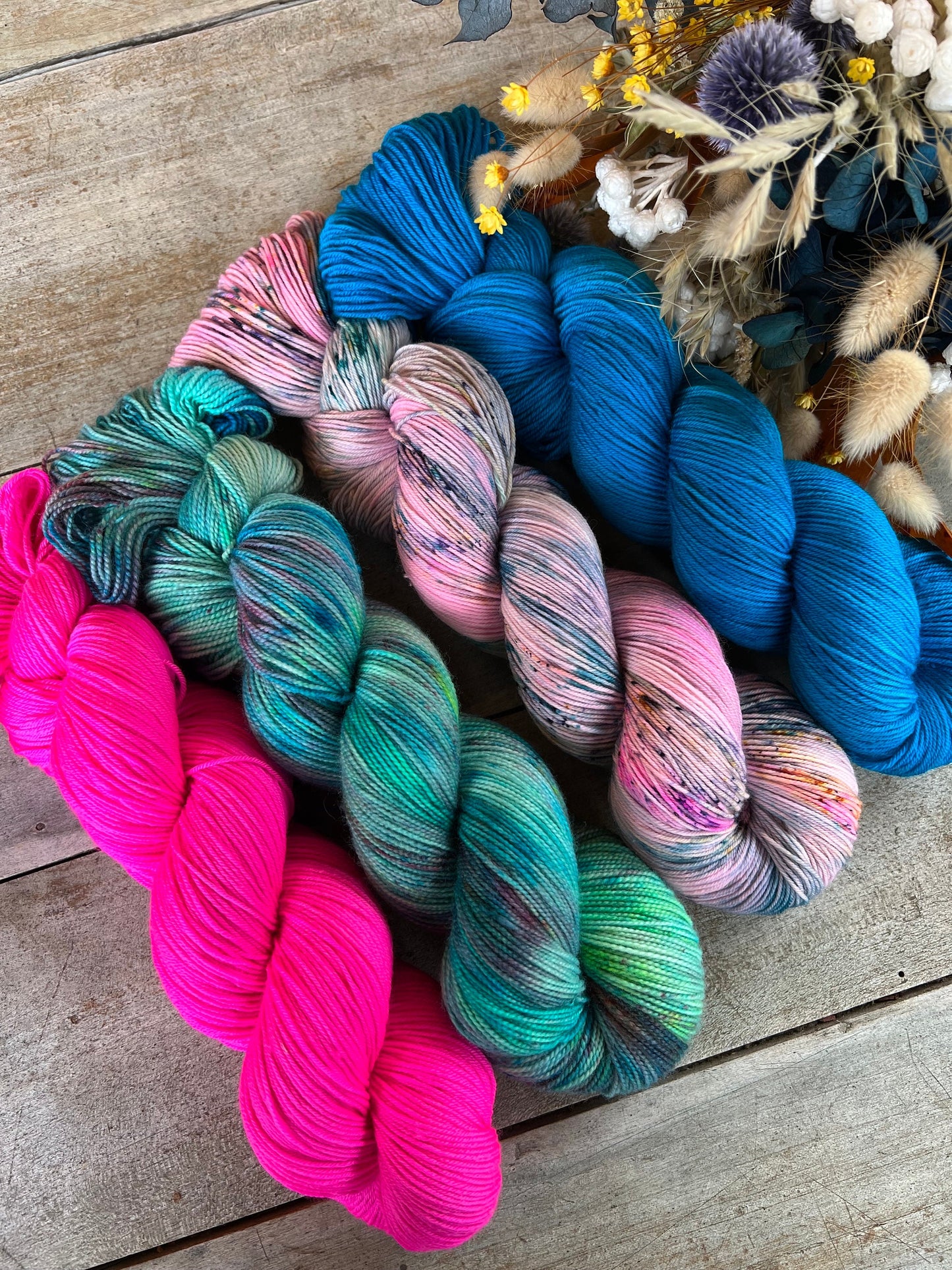 AGLAÉ - Laine teinte à la main - Fingering Mérinos Nylon superwash