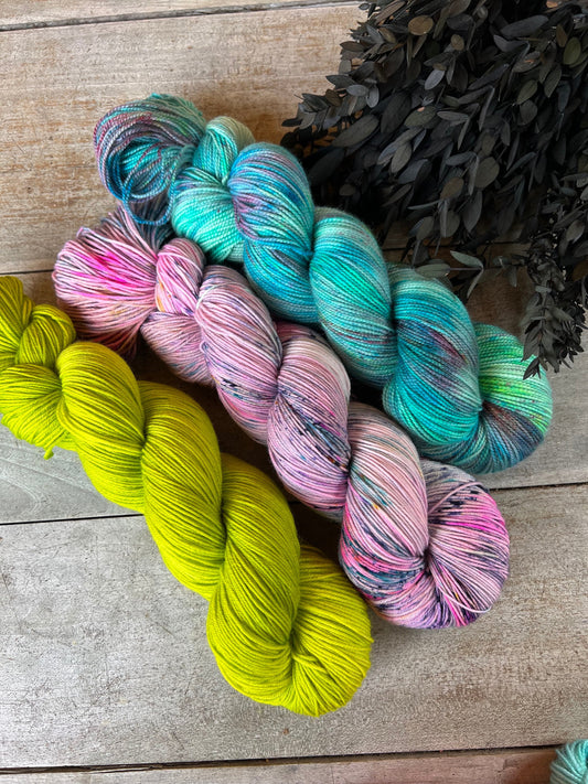 AGLAÉ - Laine teinte à la main - Fingering Mérinos Nylon superwash