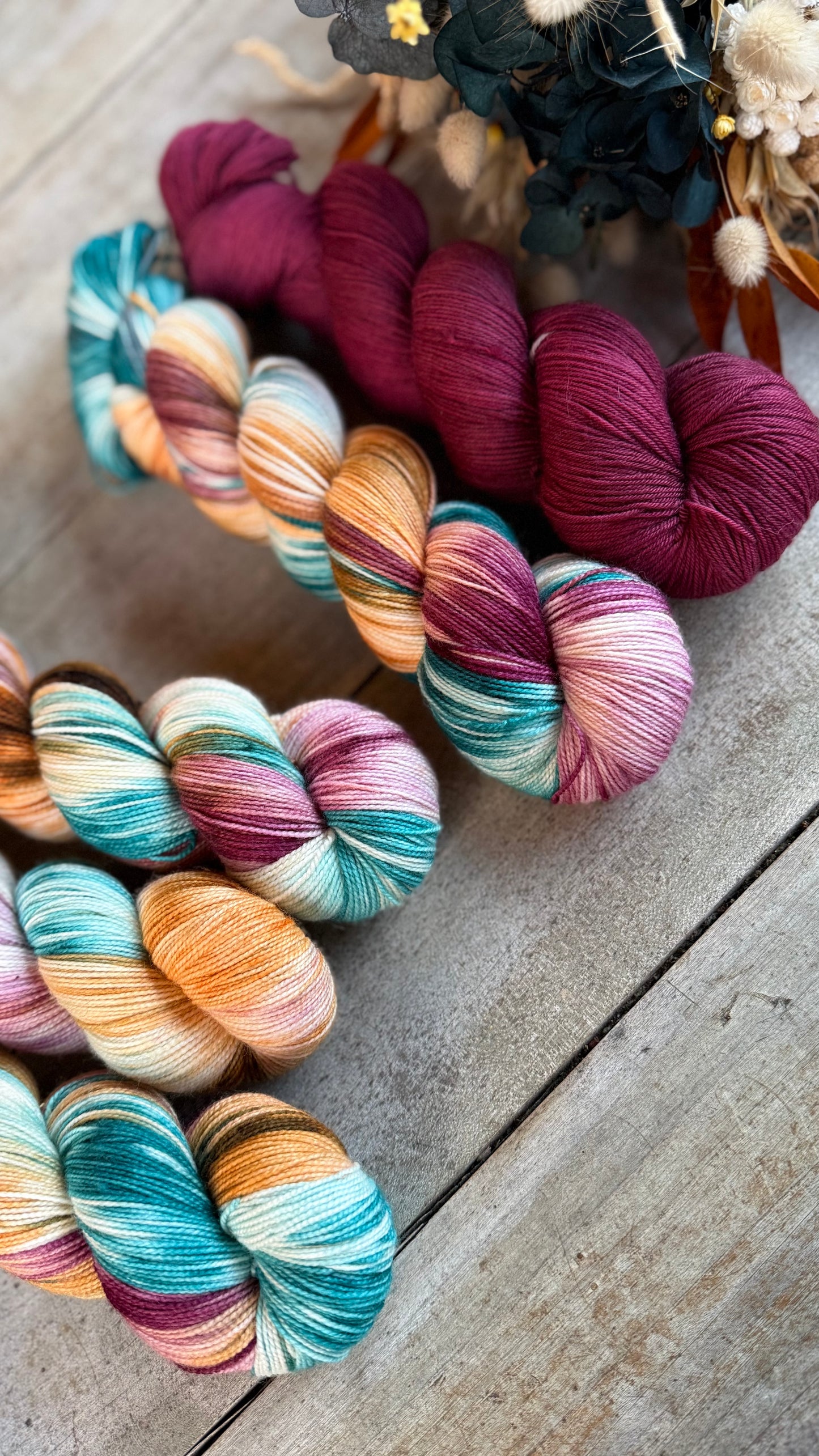 PACIFIQUE - Laine teinte à la main - Fingering Mérinos Nylon superwash