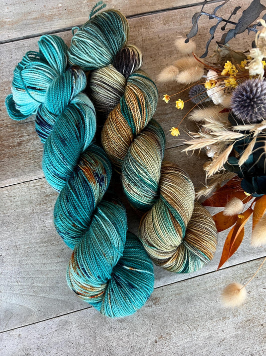 PHILOU - Laine teinte à la main - Fingering Mérinos Nylon superwash