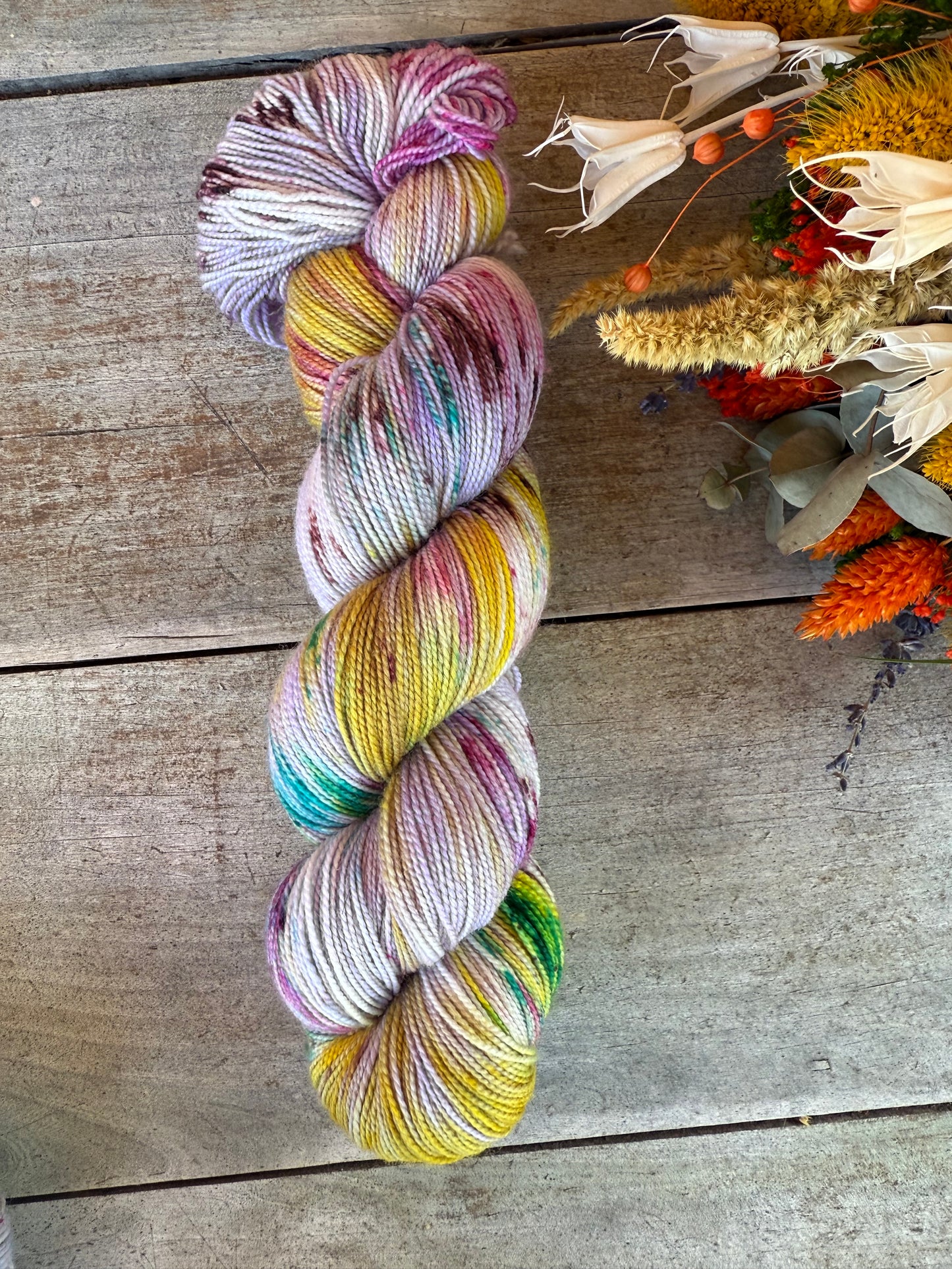 DOLORÈS - Laine teinte à la main - Fingering Mérinos Nylon superwash