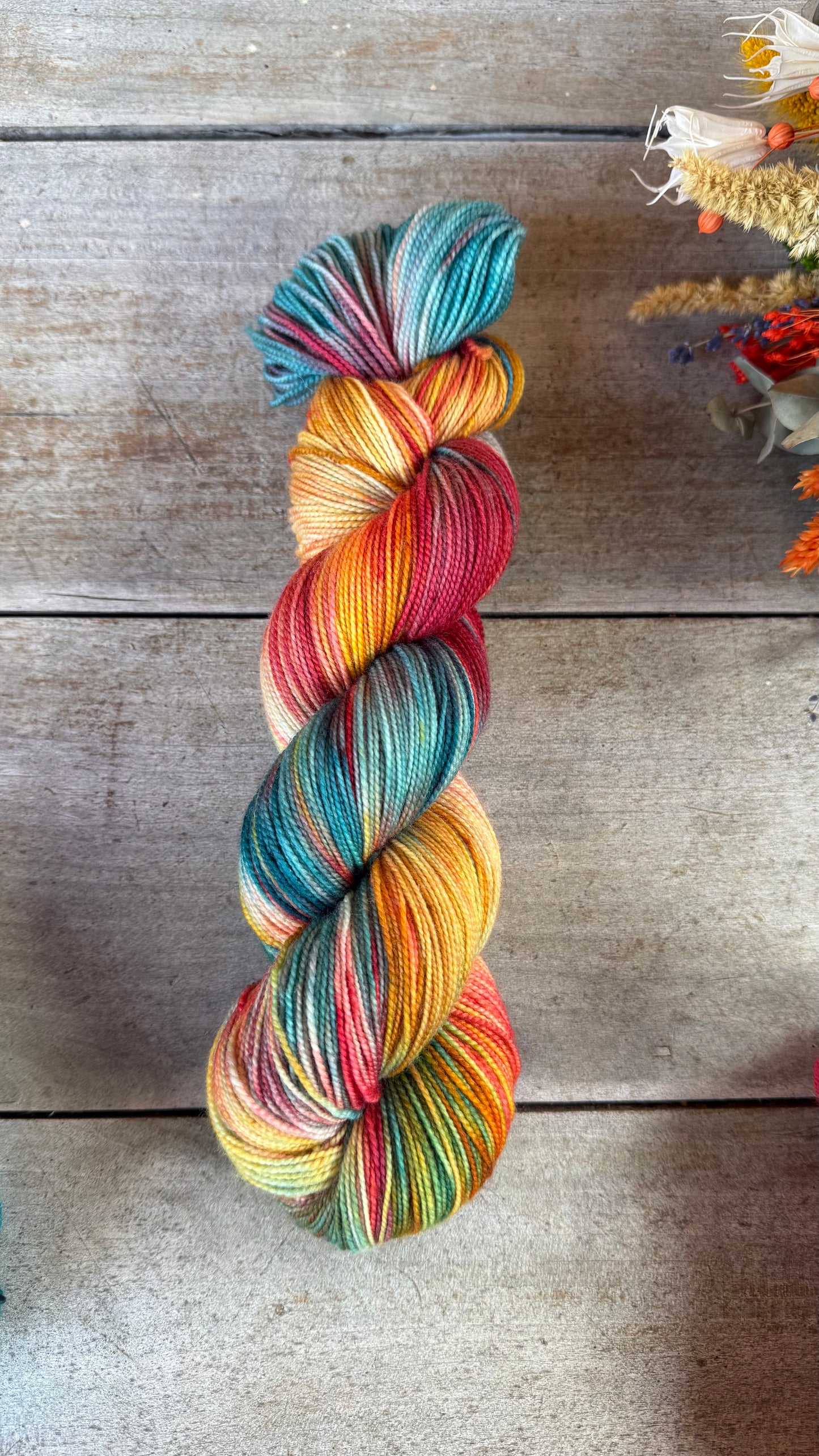 AFRICA FLASH - Laine teinte à la main - Fingering Mérinos Nylon superwash