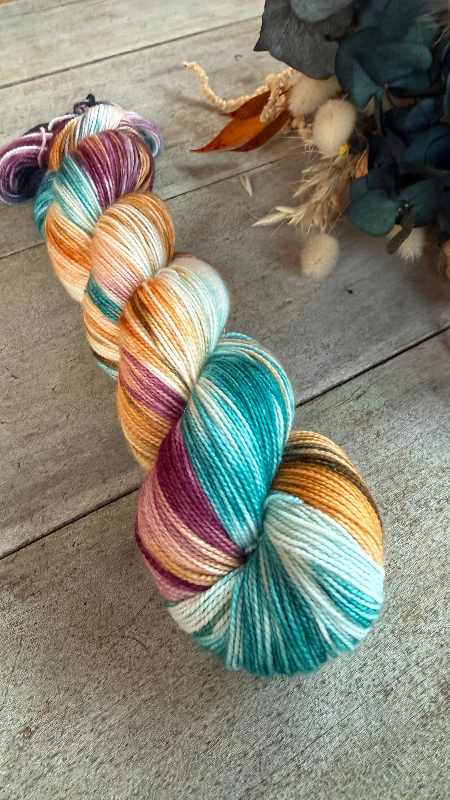 PACIFIQUE - Laine teinte à la main - Fingering Mérinos Nylon superwash