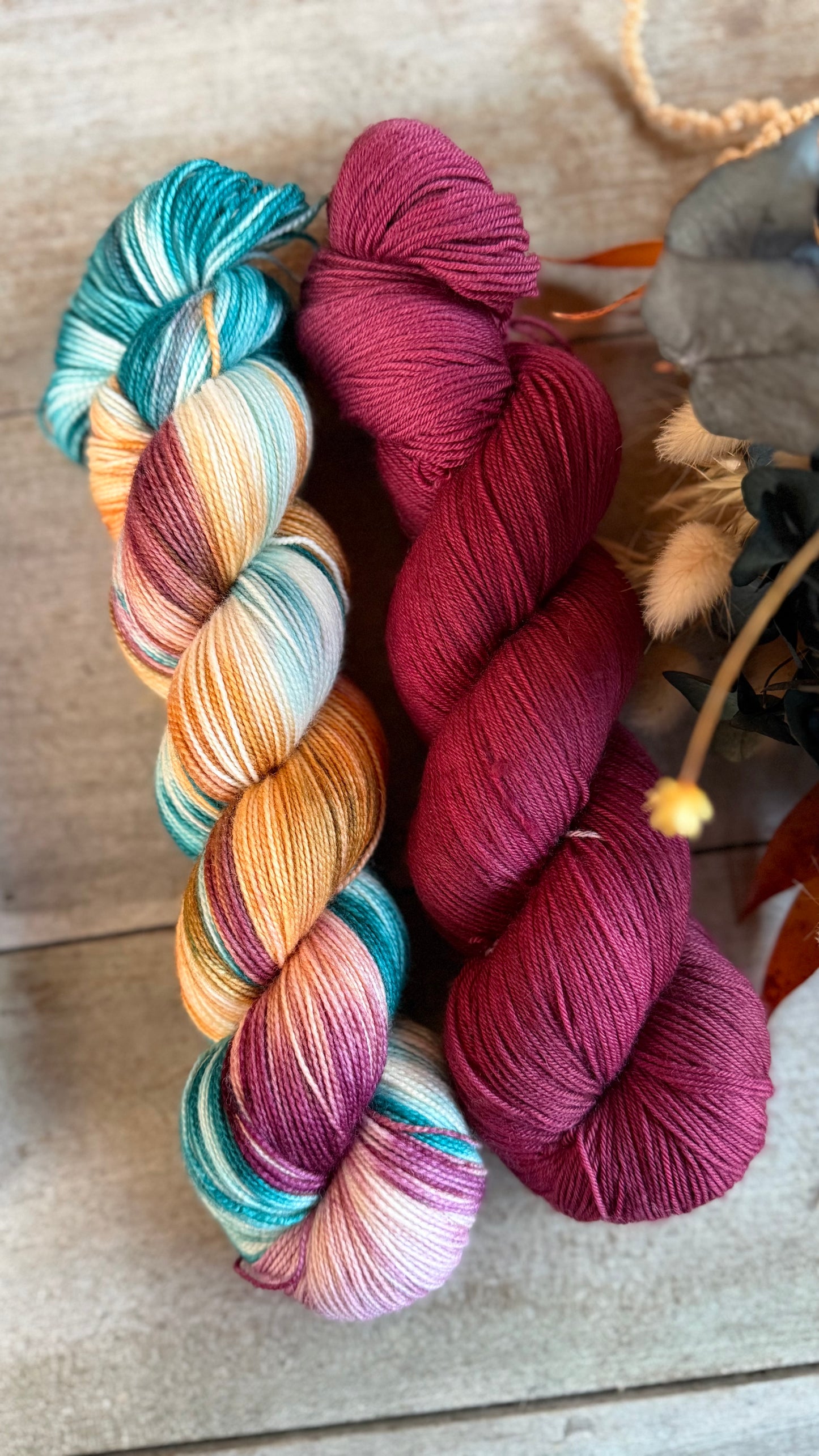 PACIFIQUE - Laine teinte à la main - Fingering Mérinos Nylon superwash