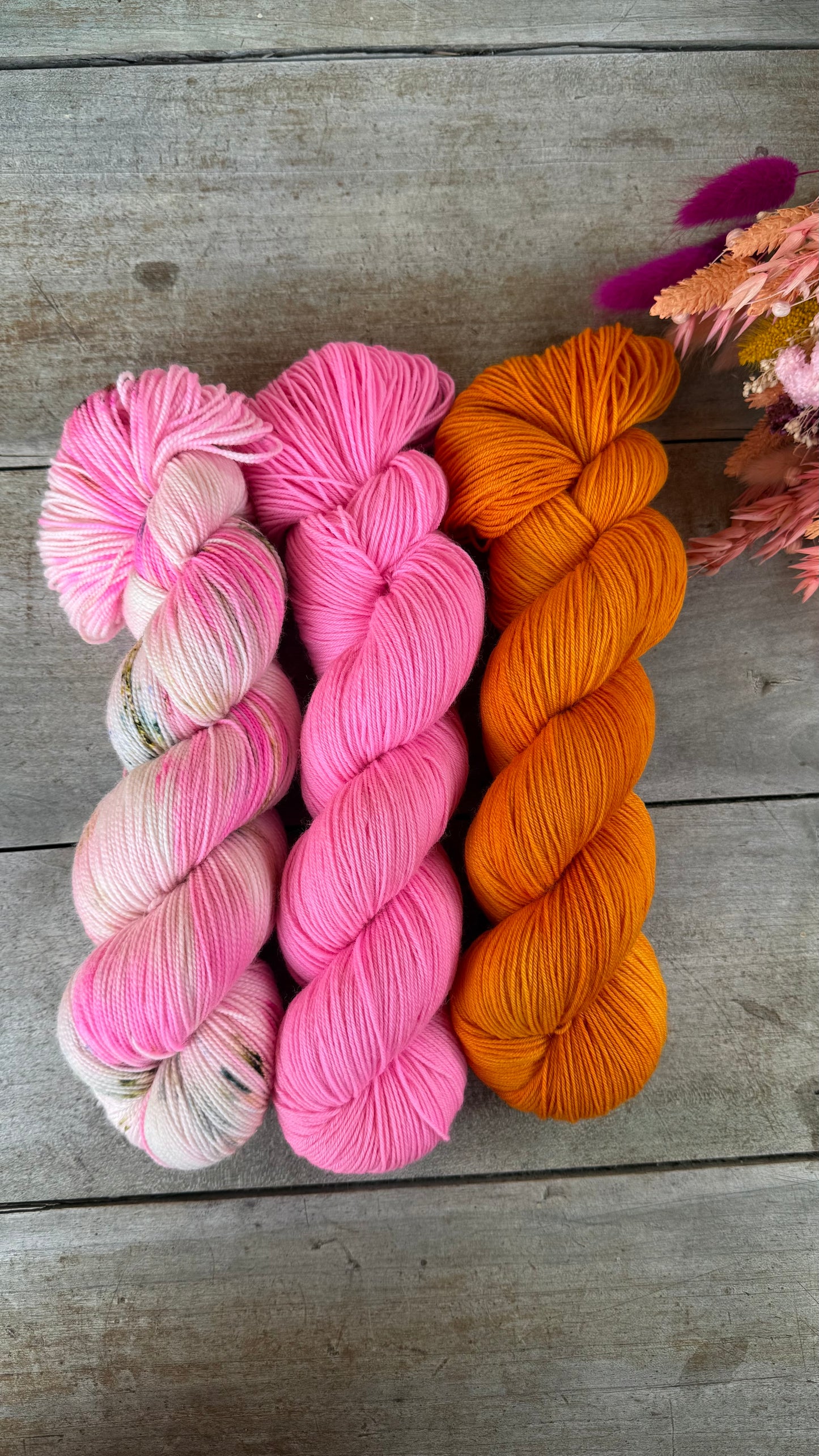 CANDY - Laine teinte à la main - Base au choix : Fingering Mérinos avec ou sans nylon / DK Mérinos / Kid Mohair et Soie