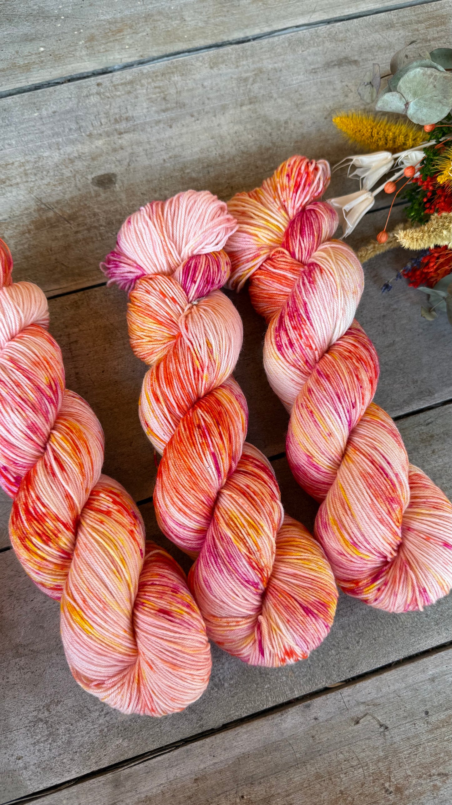 BALLERINE- Laine teinte à la main - Fingering Mérinos Superwash