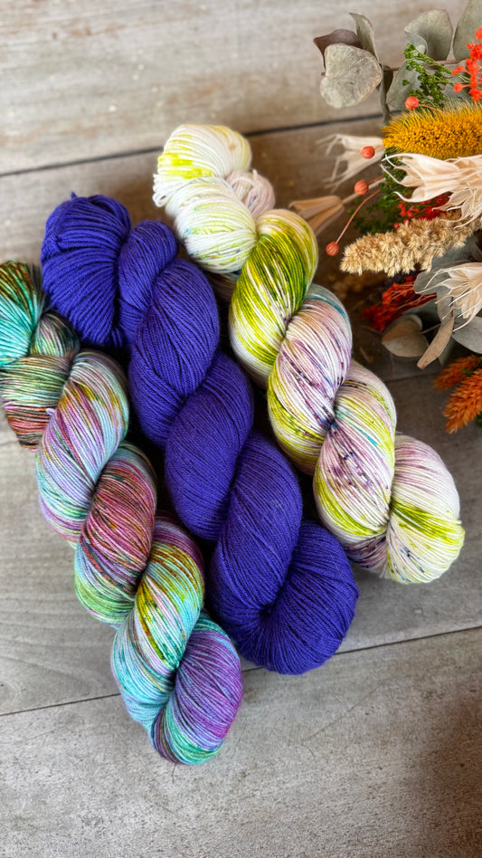 ORCHIDÉE - Laine teinte à la main - Fingering Mérinos Nylon superwash