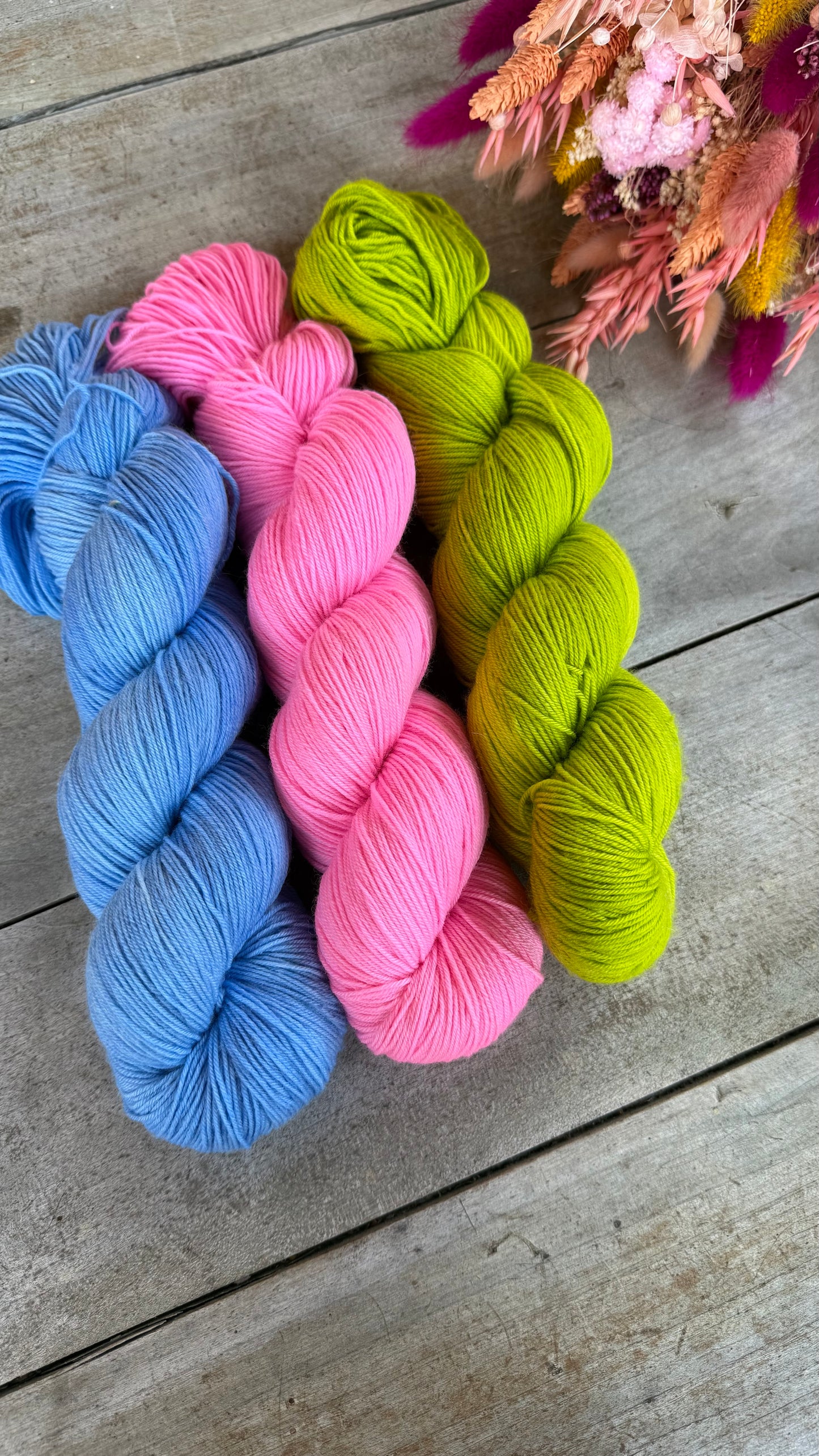 CANDY - Laine teinte à la main - Base au choix : Fingering Mérinos avec ou sans nylon / DK Mérinos / Kid Mohair et Soie