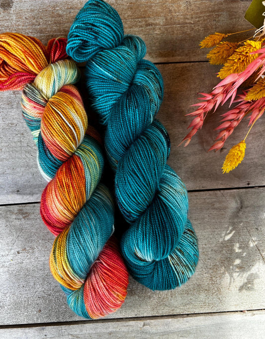 CHAMPÊTRE - Laine teinte à la main - Fingering Mérinos Nylon superwash