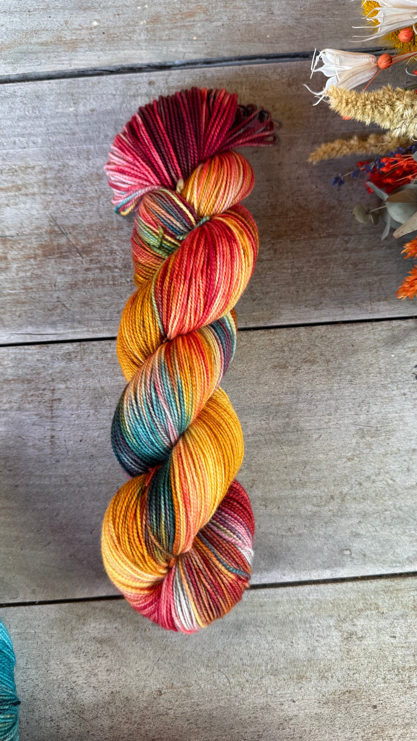 AFRICA FLASH - Laine teinte à la main - Fingering Mérinos Nylon superwash