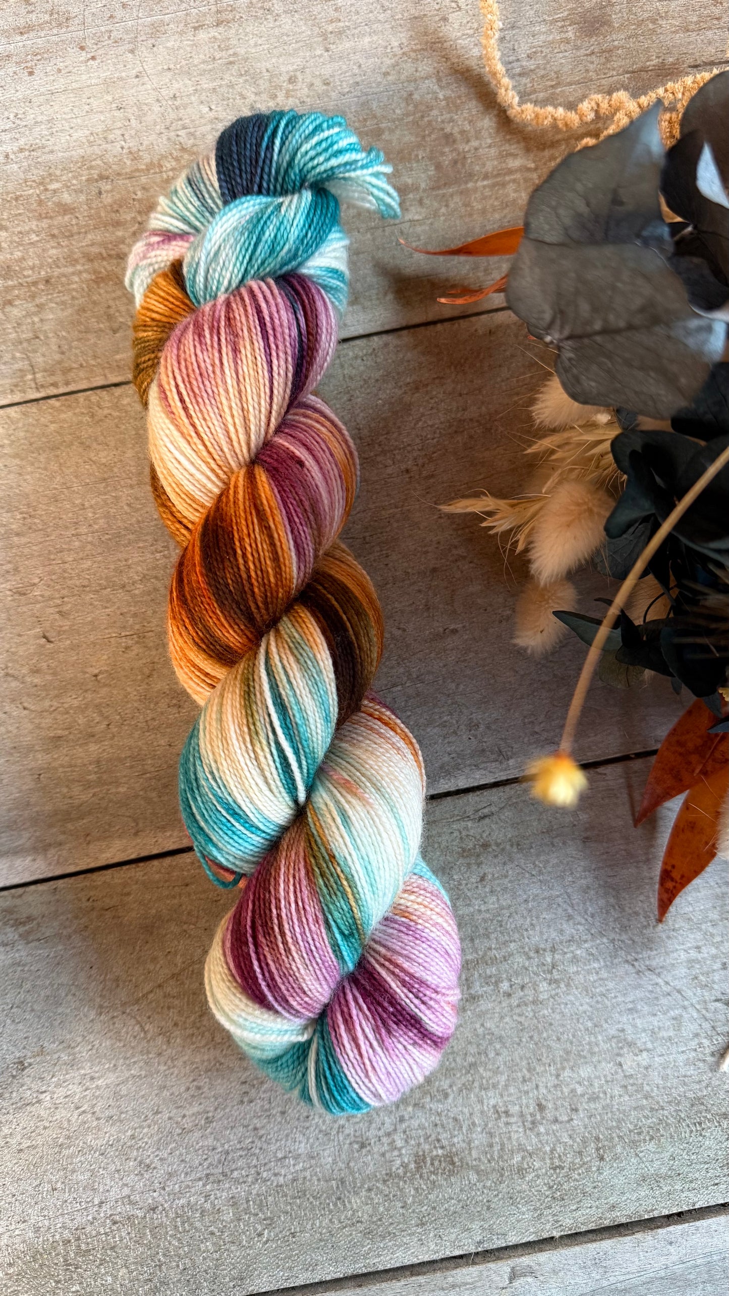 PACIFIQUE - Laine teinte à la main - Fingering Mérinos Nylon superwash
