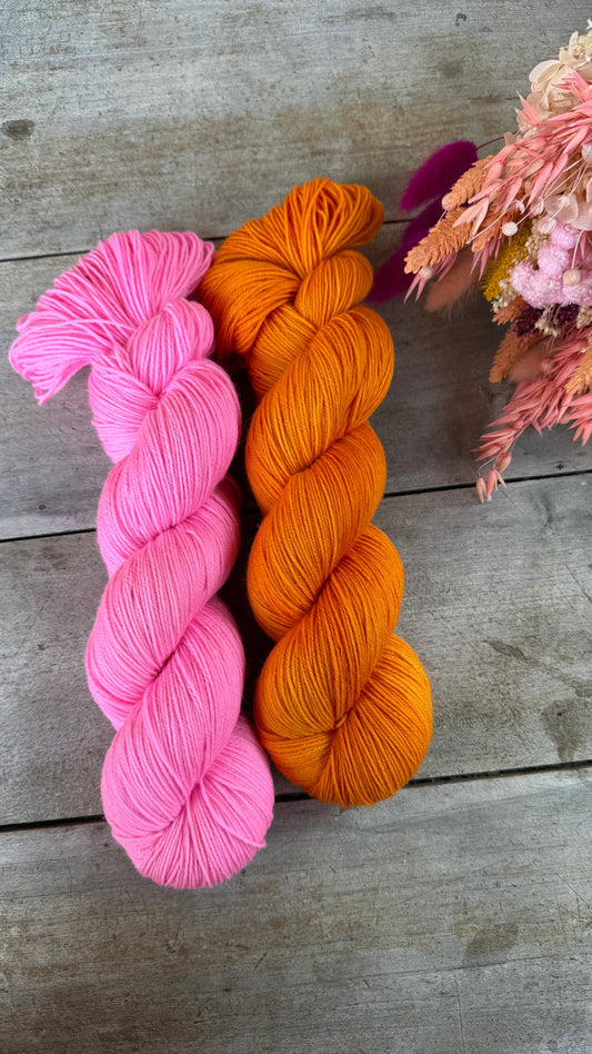 CANDY - Laine teinte à la main - Base au choix : Fingering Mérinos avec ou sans nylon / DK Mérinos / Kid Mohair et Soie