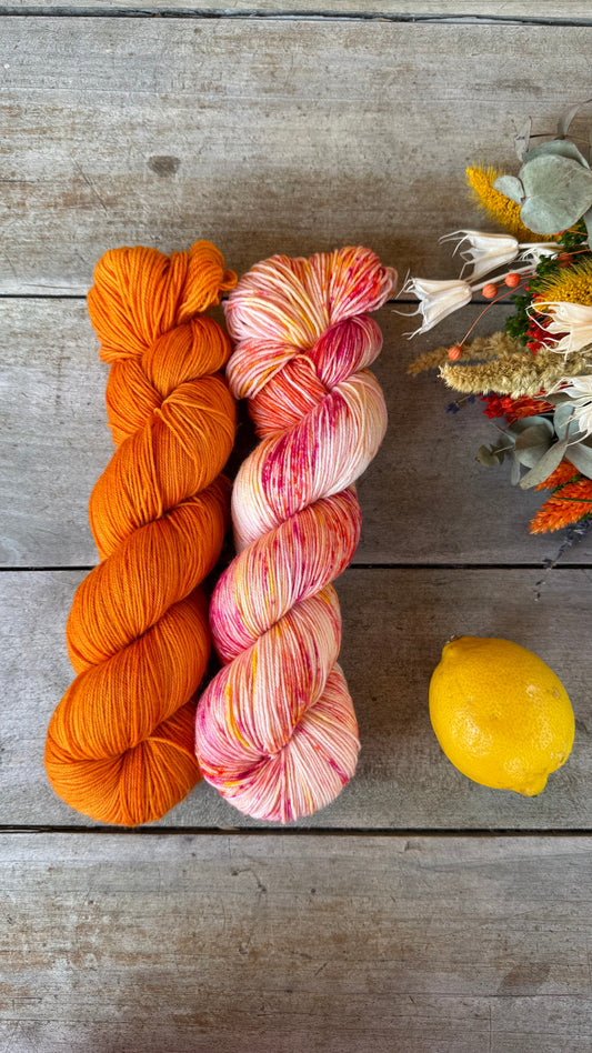 BALLERINE- Laine teinte à la main - Fingering Mérinos Superwash