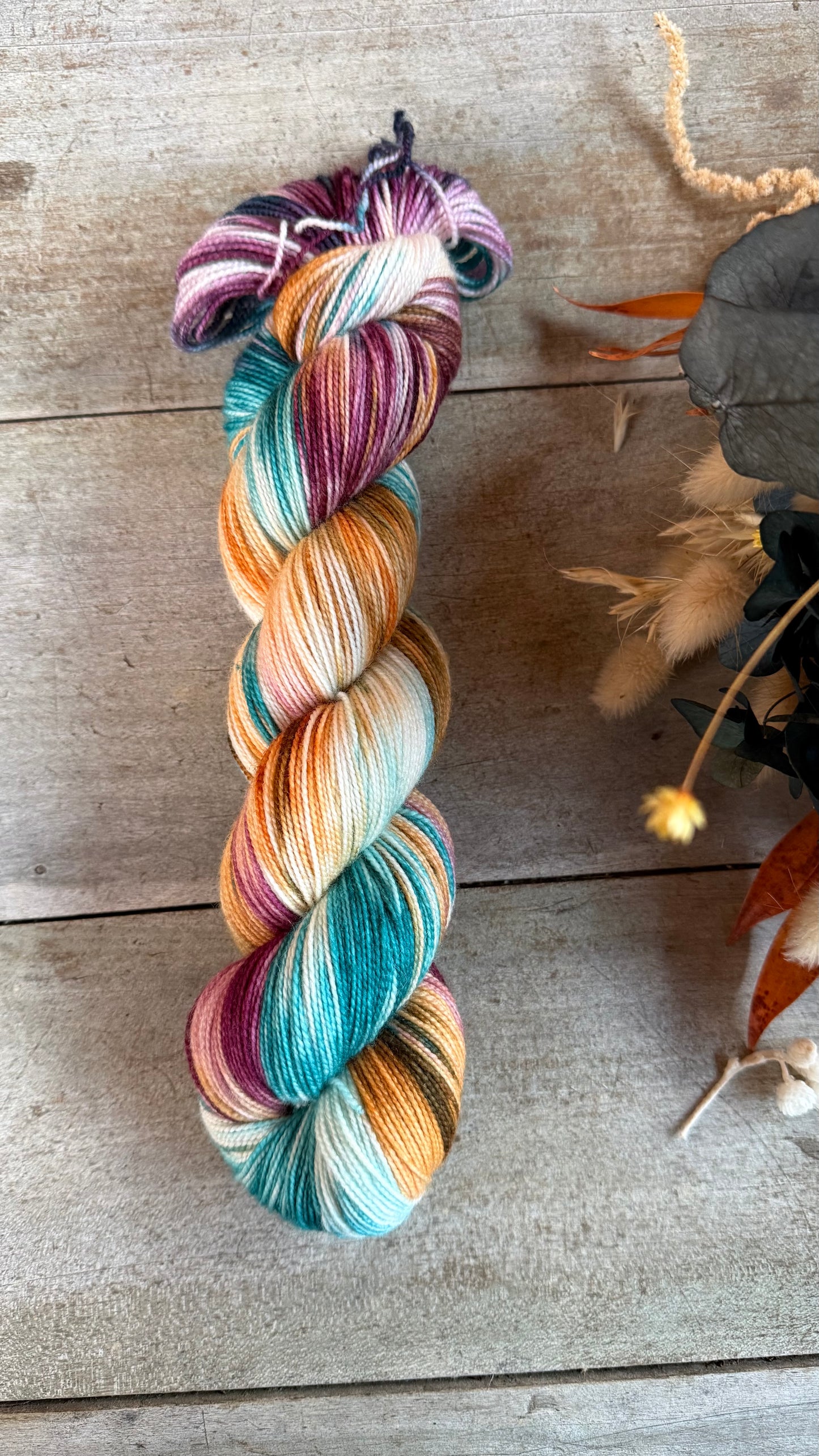 PACIFIQUE - Laine teinte à la main - Fingering Mérinos Nylon superwash