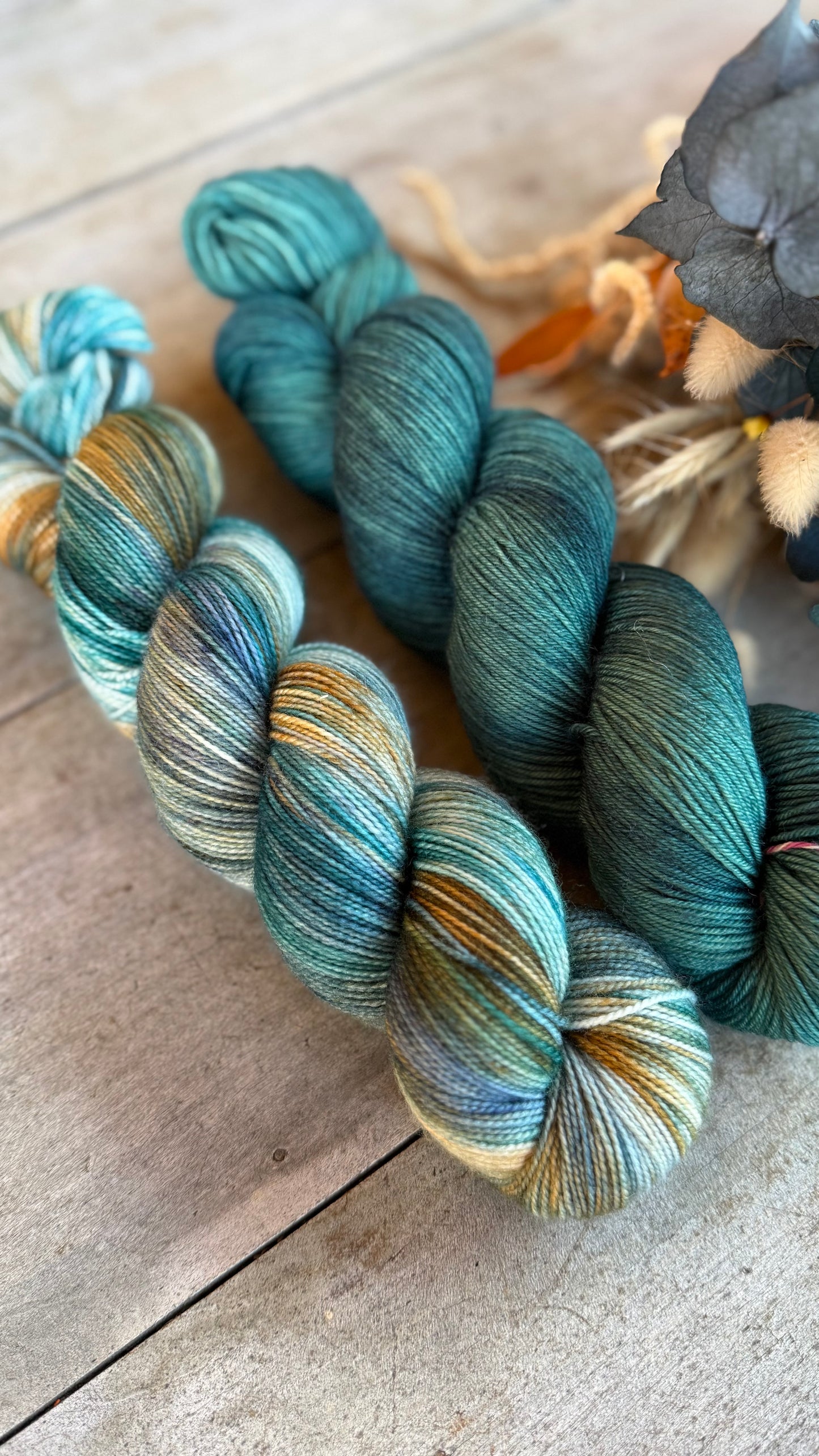 DORIANE - Laine teinte à la main - Fingering Mérinos Nylon superwash