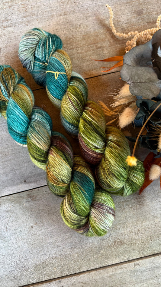 PHILOU - Laine teinte à la main - Fingering Mérinos Nylon superwash