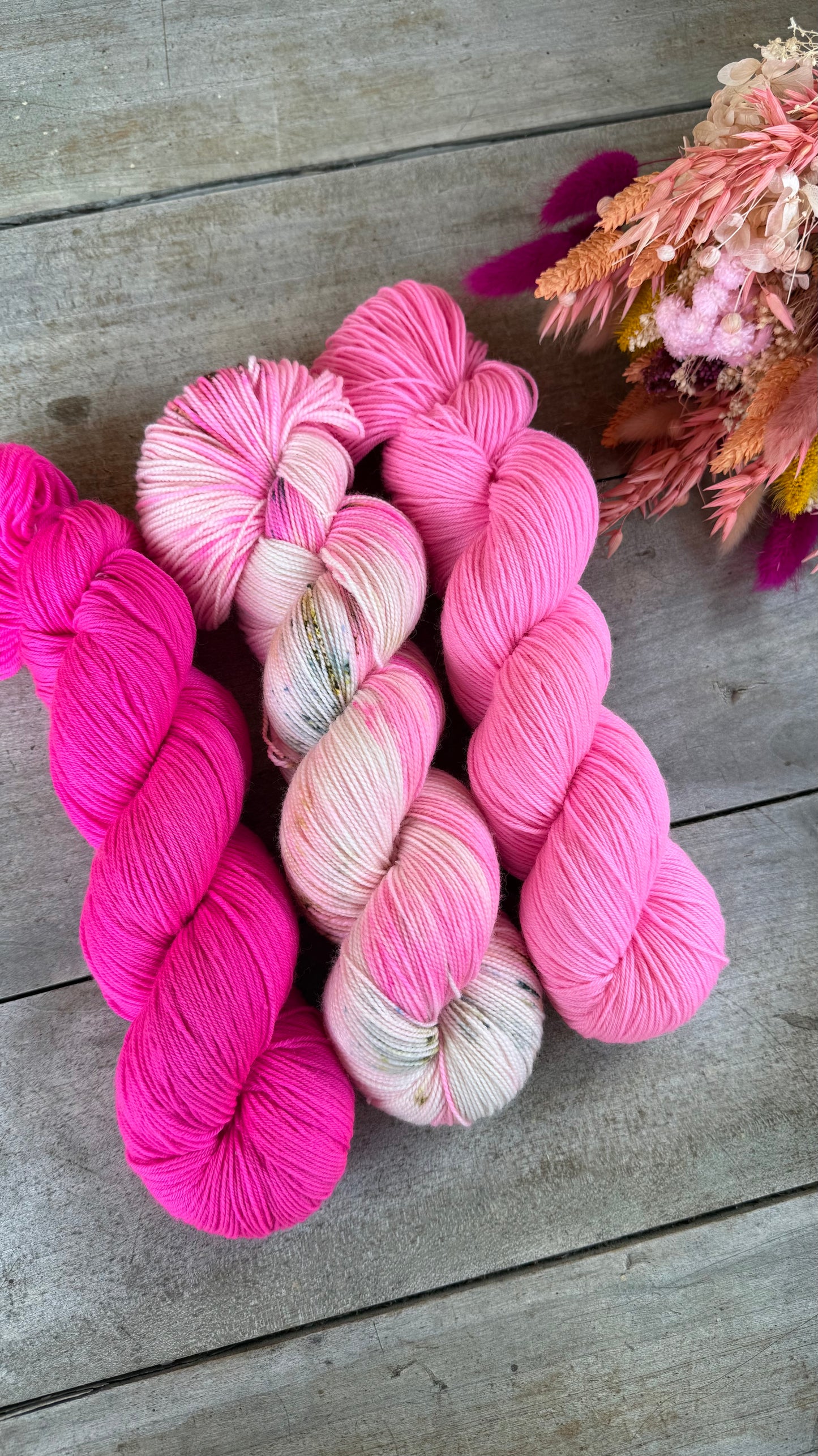 CANDY - Laine teinte à la main - Base au choix : Fingering Mérinos avec ou sans nylon / DK Mérinos / Kid Mohair et Soie
