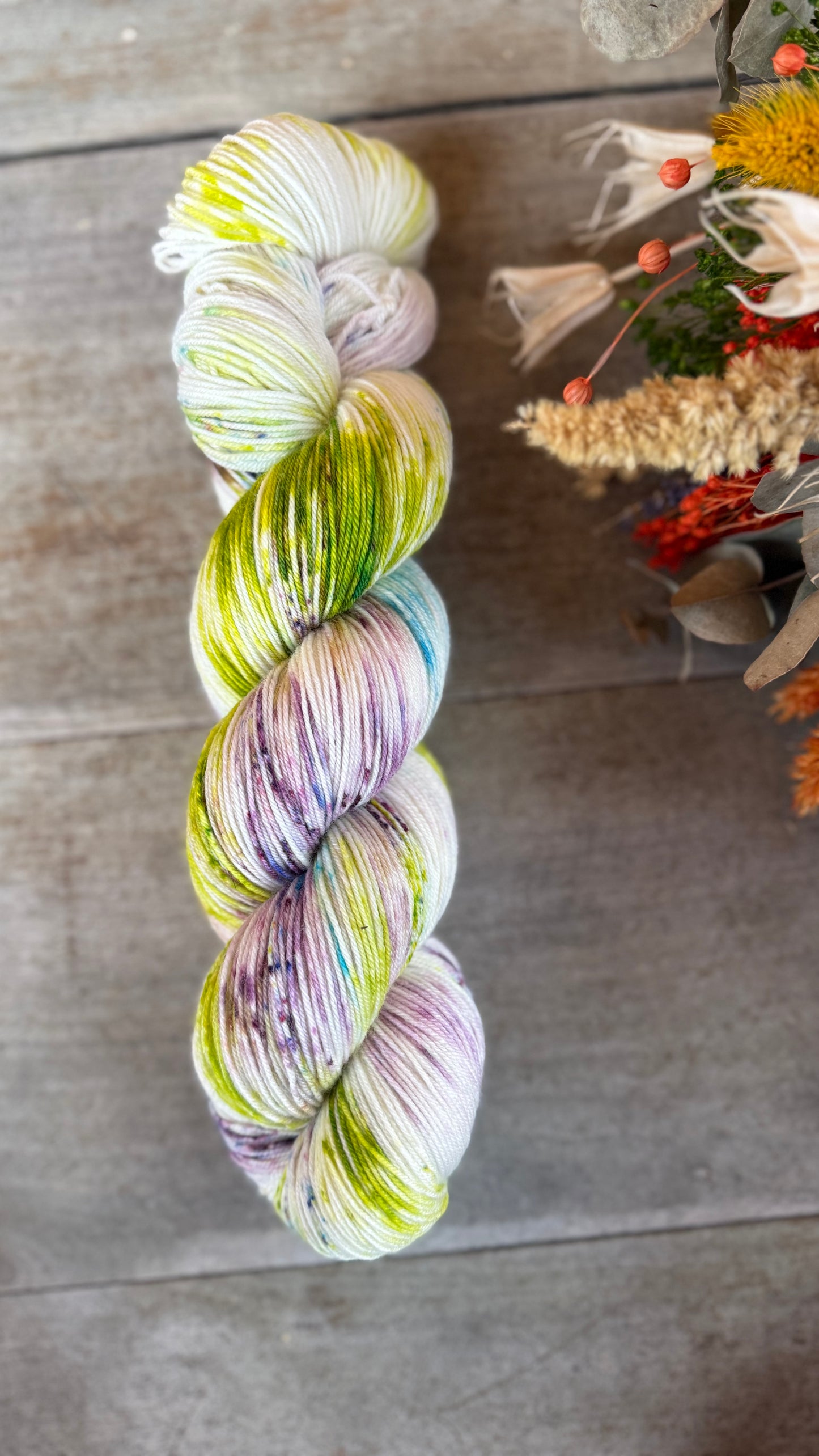 ORCHIDÉE - Laine teinte à la main - Fingering Mérinos Nylon superwash