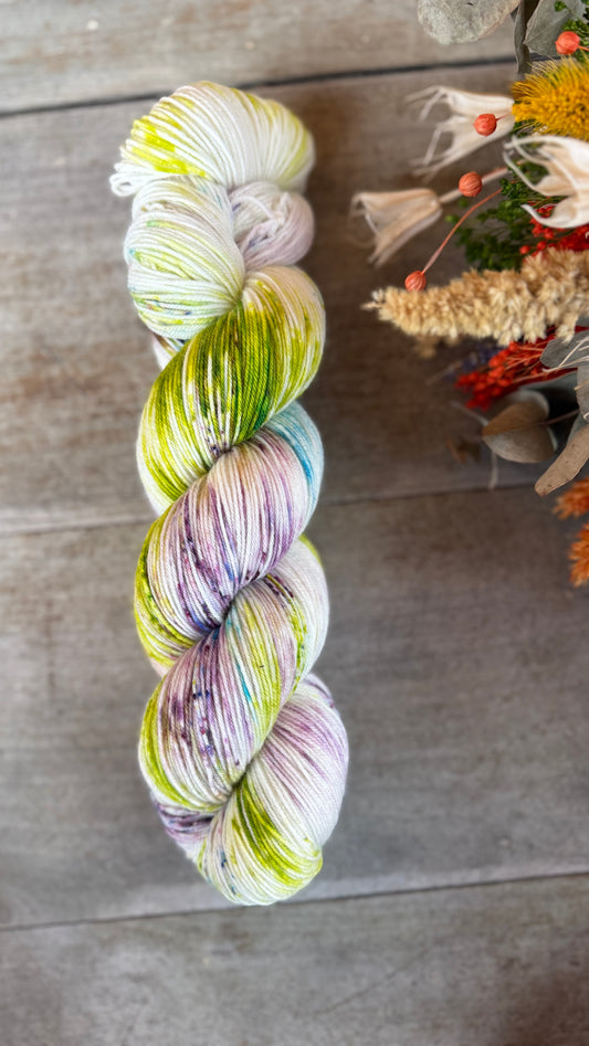 ORCHIDÉE - Laine teinte à la main - Fingering Mérinos Nylon superwash