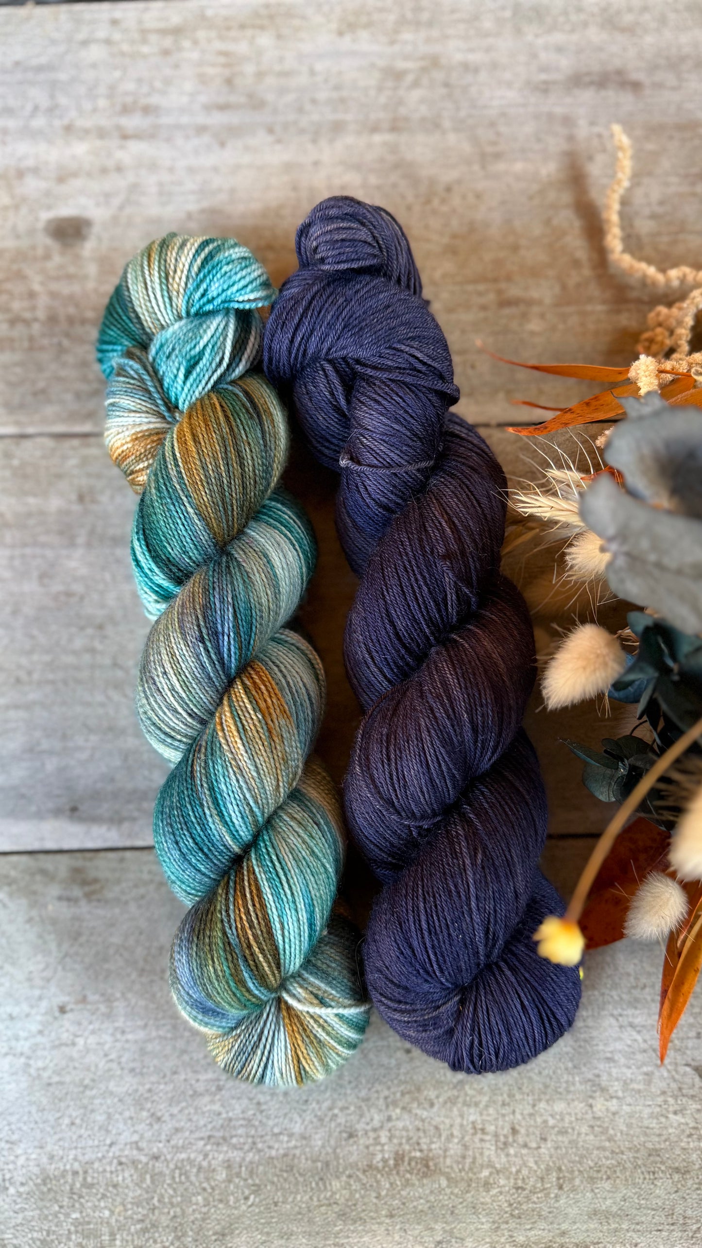 DORIANE - Laine teinte à la main - Fingering Mérinos Nylon superwash