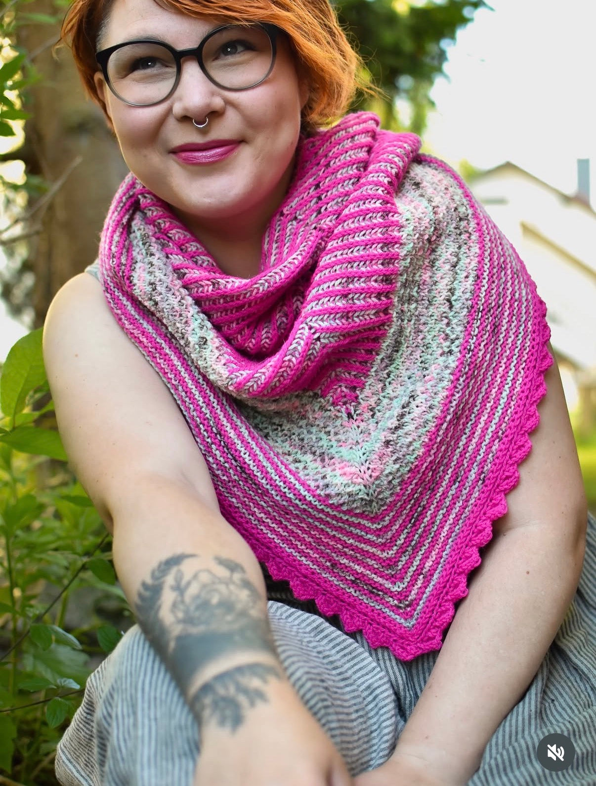 Kit Tricot – Châle "Porto Shawlette" (Sosuknits)