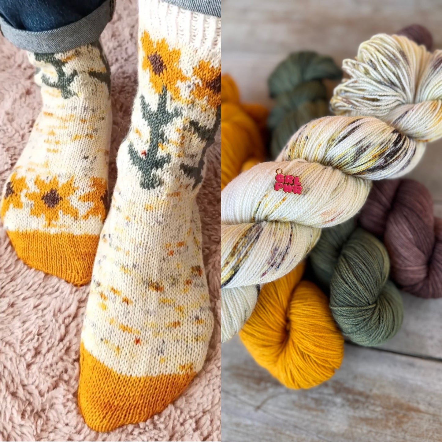 Kit Laine chaussettes "Tournesocks" – Édition Spéciale Endométriose