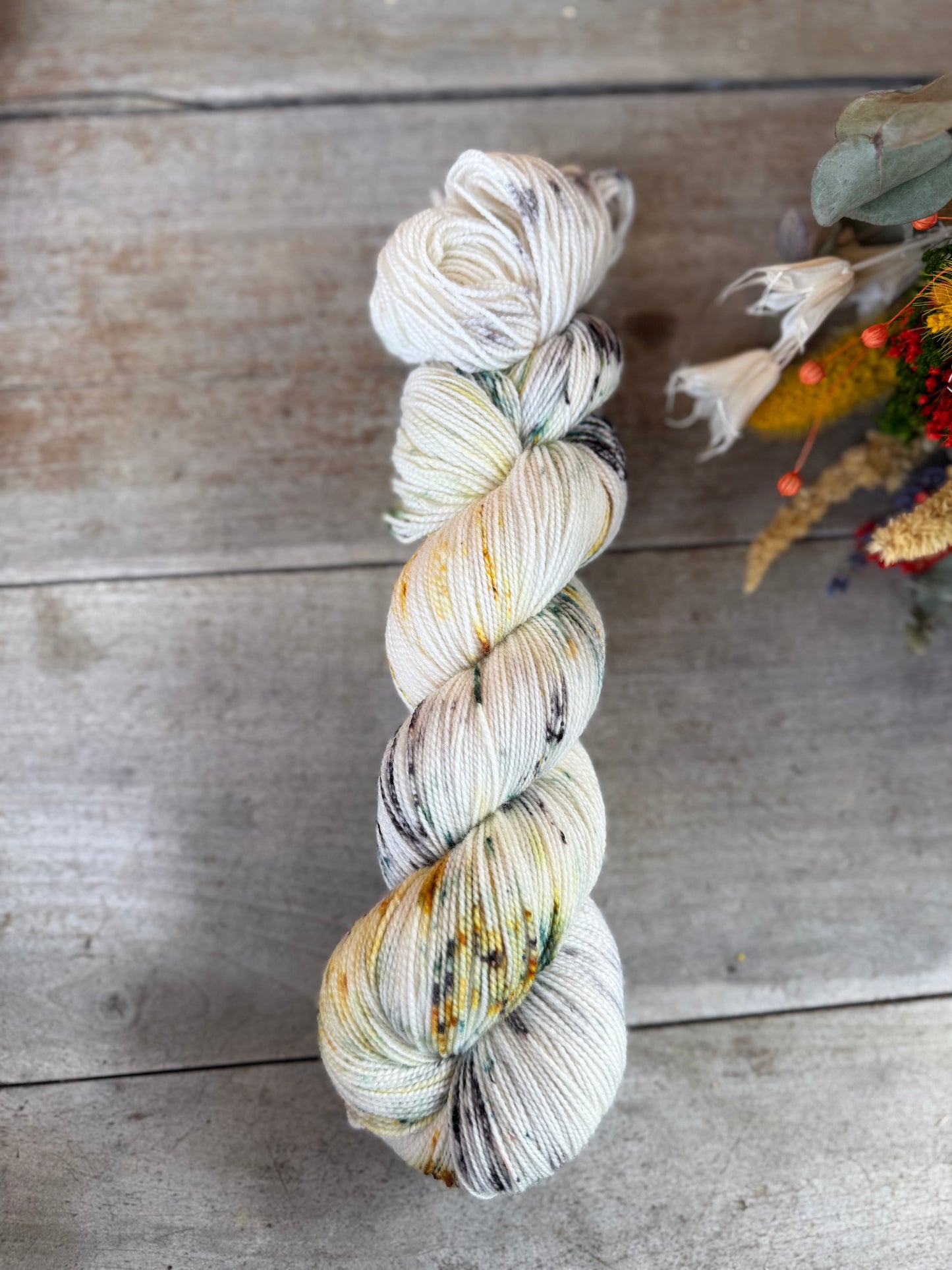 CITRON MENTHE - Laine teinte à la main - Base au choix : Fingering Mérinos avec ou sans nylon / DK Mérinos / Kid Mohair et Soie
