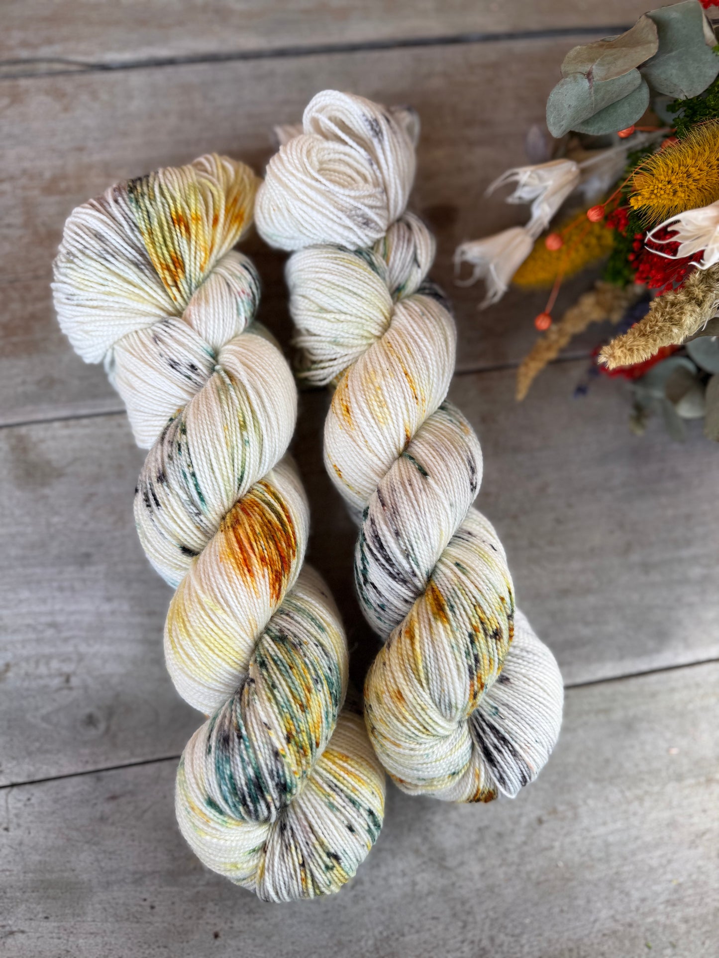 CITRON MENTHE - Laine teinte à la main - Base au choix : Fingering Mérinos avec ou sans nylon / DK Mérinos / Kid Mohair et Soie