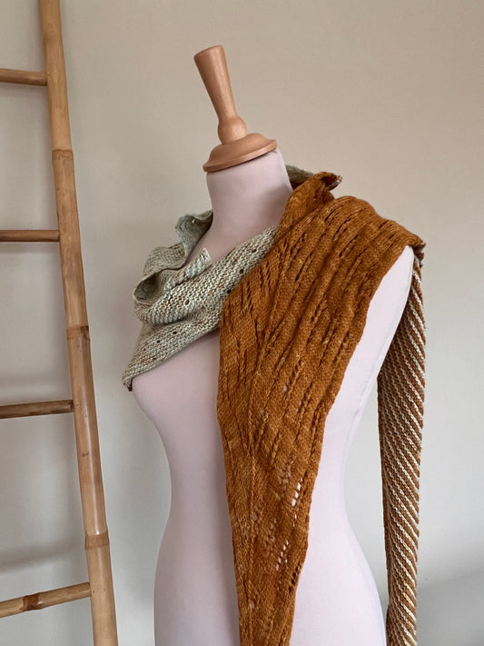 Kit du Châle Solstice d'Eté - Patron + 3 écheveaux de laine