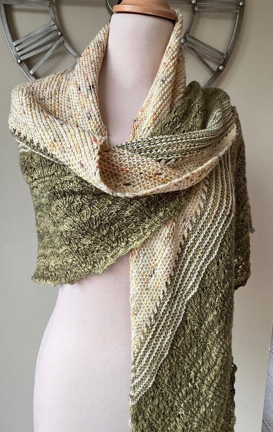 Design du Châle Hibiscus - Patron modèle de Tricot