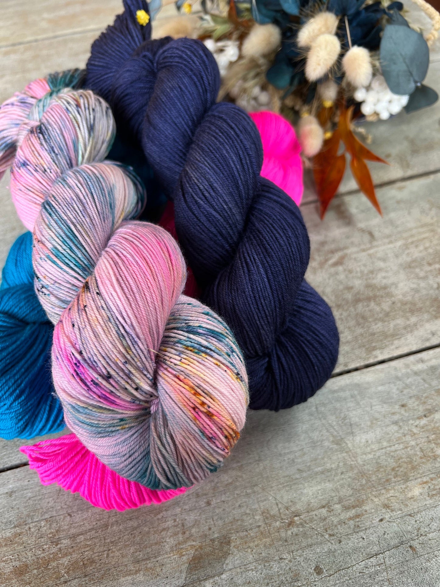 AGLAÉ - Laine teinte à la main - Fingering Mérinos Nylon superwash