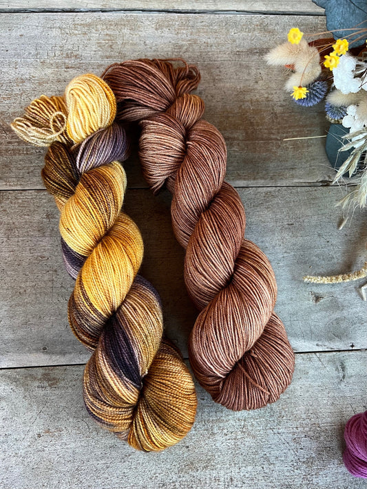 Laine teinte à la main Fanfan Fingering Mérinos ou Mérinos nylon ou DK Mérinos ou Lace Mohair et soie