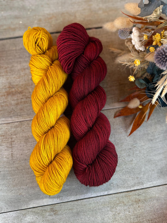 Laine teinte à la main Maïa Fingering Mérinos ou Mérinos nylon ou DK Mérinos ou Lace Mohair et soie